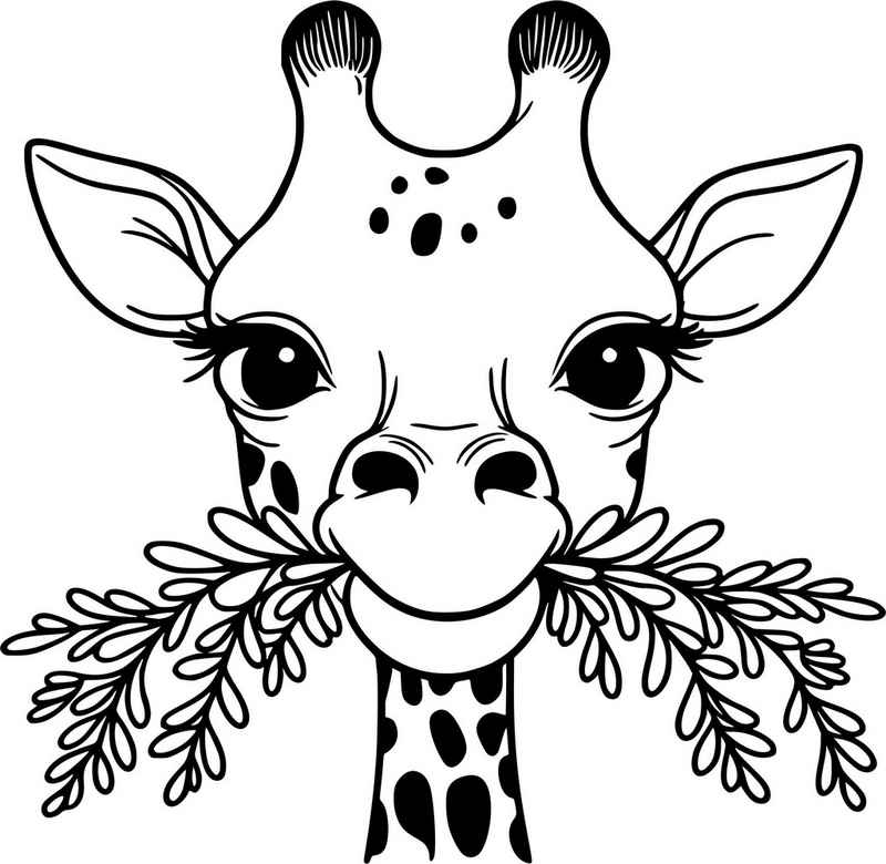 Wandtattoodesign Wandtattoo Aufkleber Wandaufkleber Giraffe 60x60cm Farbe Schwarz (1 St), Selbstklebend, Rückstandslos entfernbar