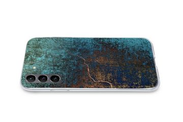 MuchoWow Handyhülle Farbige Wand mit einem Riss, Phone Case, Handyhülle Samsung Galaxy S21, Silikon, Schutzhülle