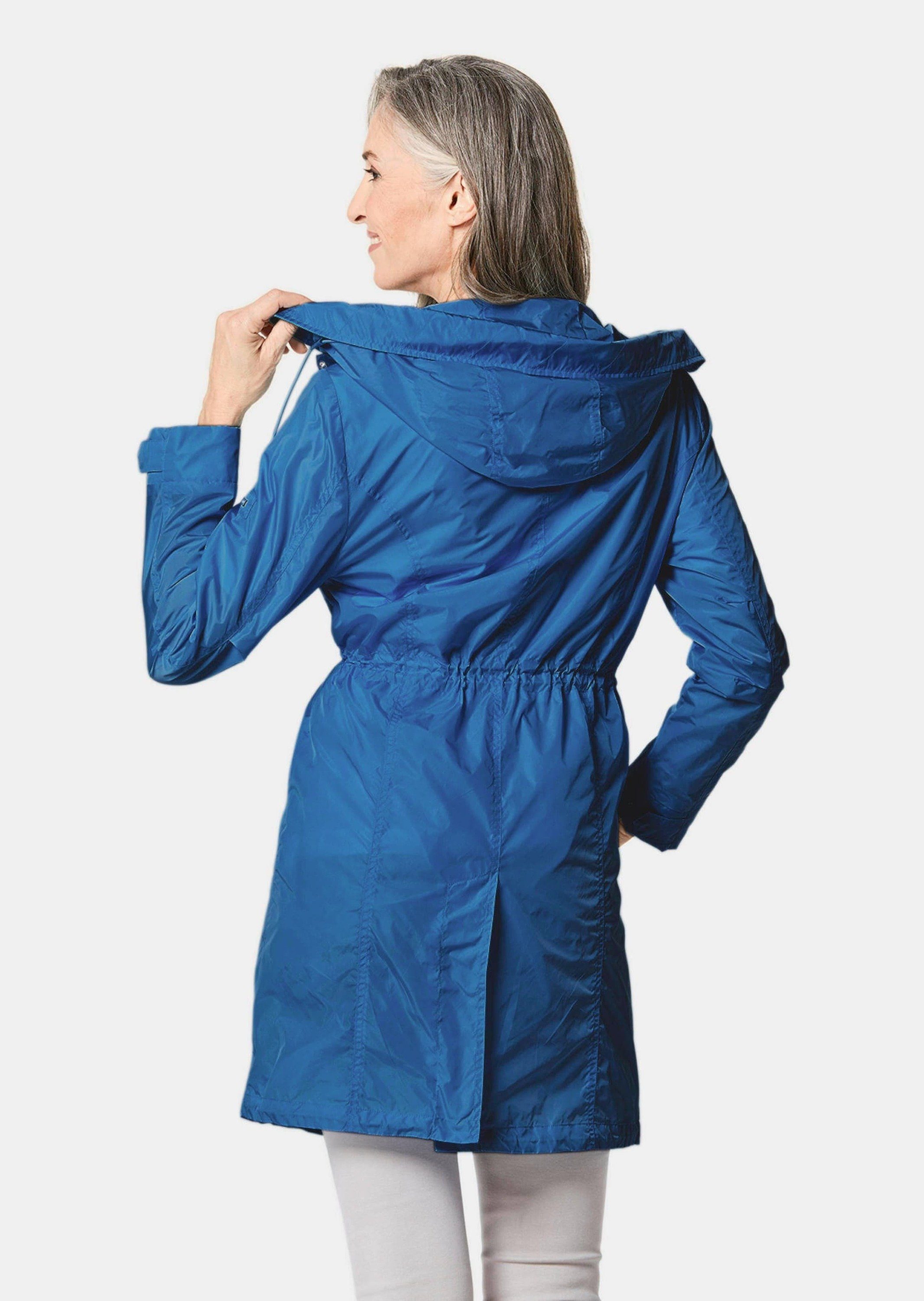 GOLDNER Outdoorjacke Modischer Regenparka mit Kapuze Individuelle Weitenregulierung durch Tunnelzüge und variablen Kragen