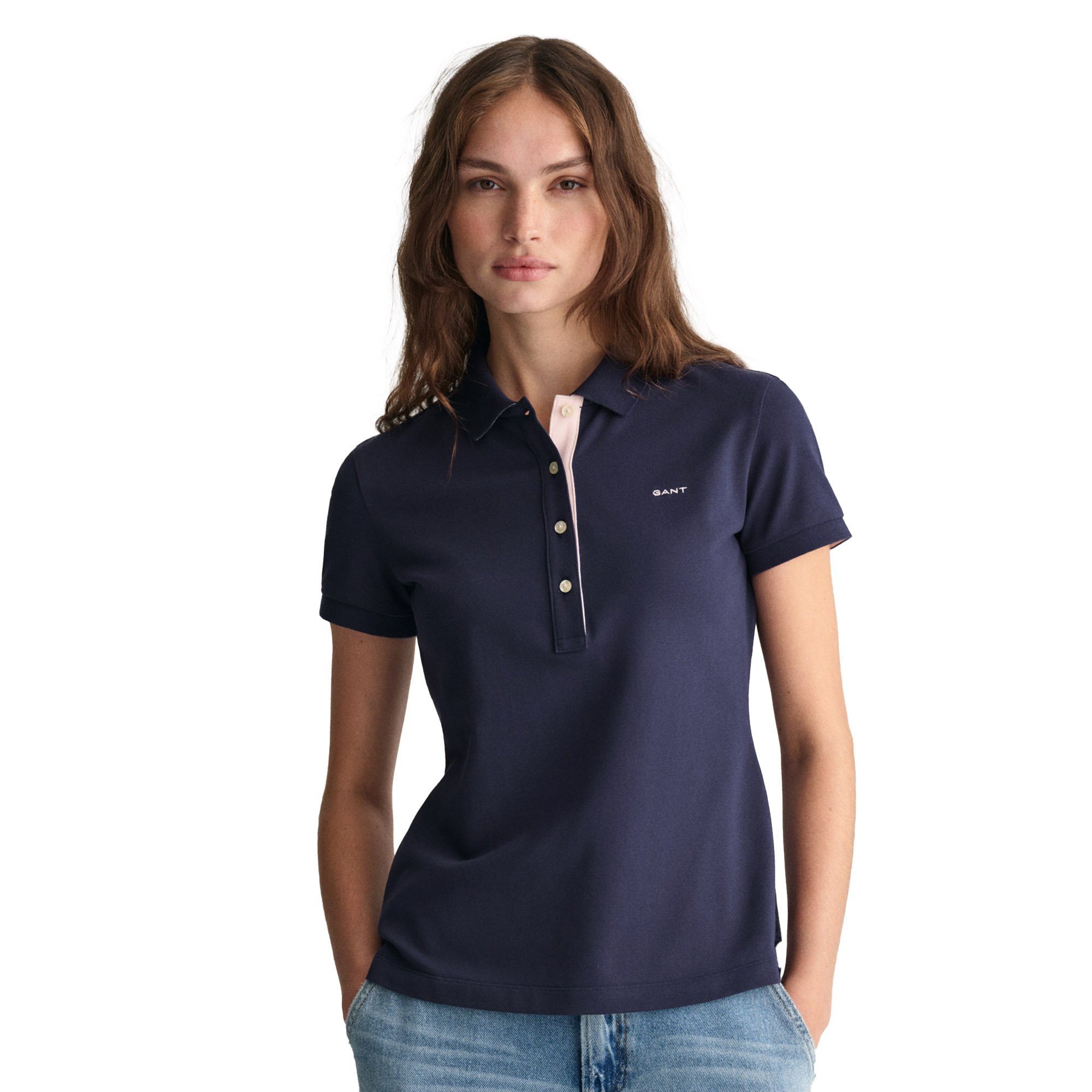 Gant Poloshirt Piqué-Poloshirt mit Kontrast günstig online kaufen