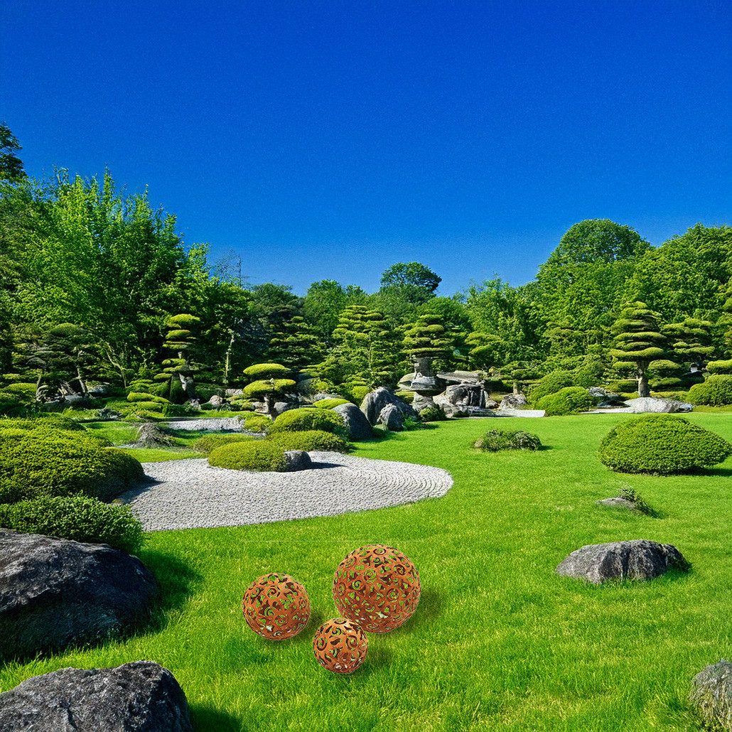 Kobolo Gartenfigur Gartenkugel KUMA Rostoptik - günstig online kaufen