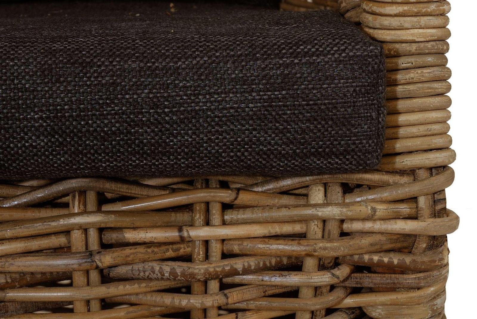 Krines Home Loungesessel Rattansessel "Beach" Strandkorb Optik Rattan Flecht-Sessel mit Dach