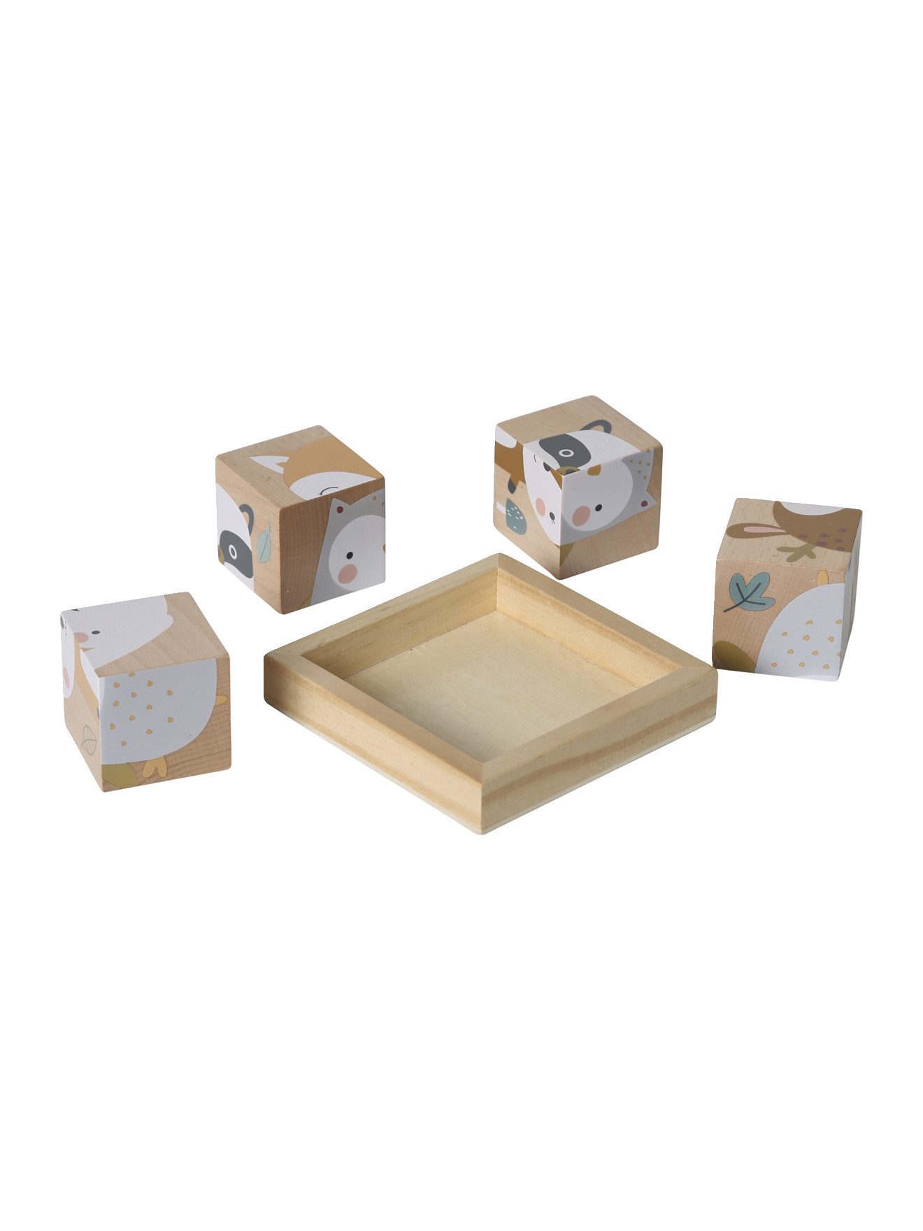 vertbaudet Puzzle Baby Würfelpuzzle MÄRCHENWALD, Holz FSC®, Puzzleteile