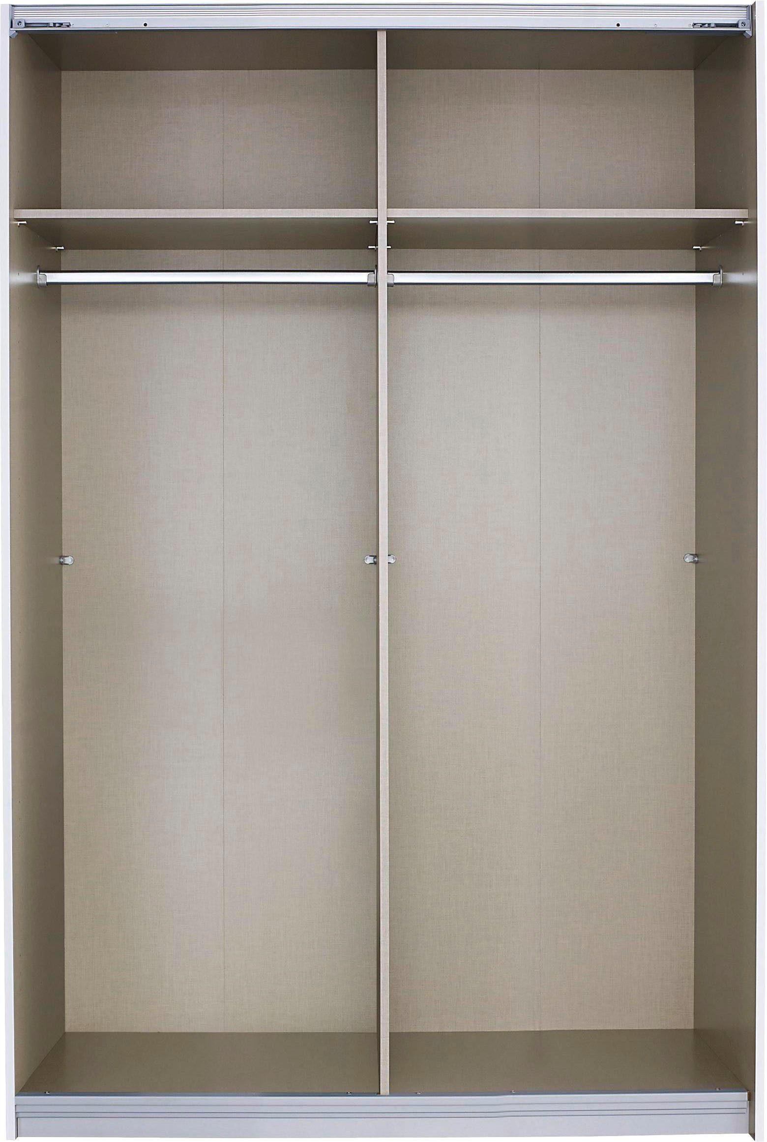 rauch Schwebetürenschrank Quadra Schlafzimmerschrank in vielen Breiten Kleiderschrank Garderobenschrank Schrank mit Glaselementen