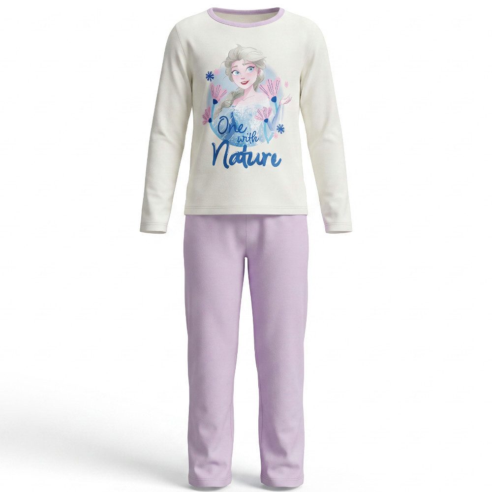 Disney Schlafanzug Disney Die Eiskönigin Kinder Mädchen Schlafanzug Pyjama Gr. 104 bis 128 - 100% Baumwolle