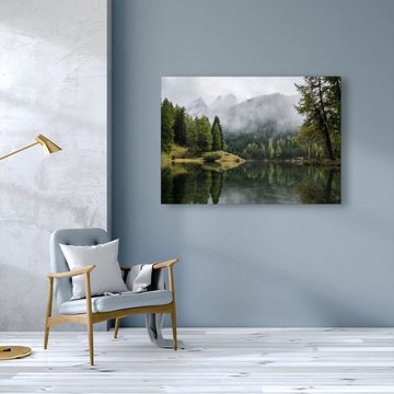 ArtMind XXL-Wandbild BERGSEE, Premium Wandbilder als Poster & gerahmte Leinwand in verschiedenen Größen, Wall Art, Bild, Canva