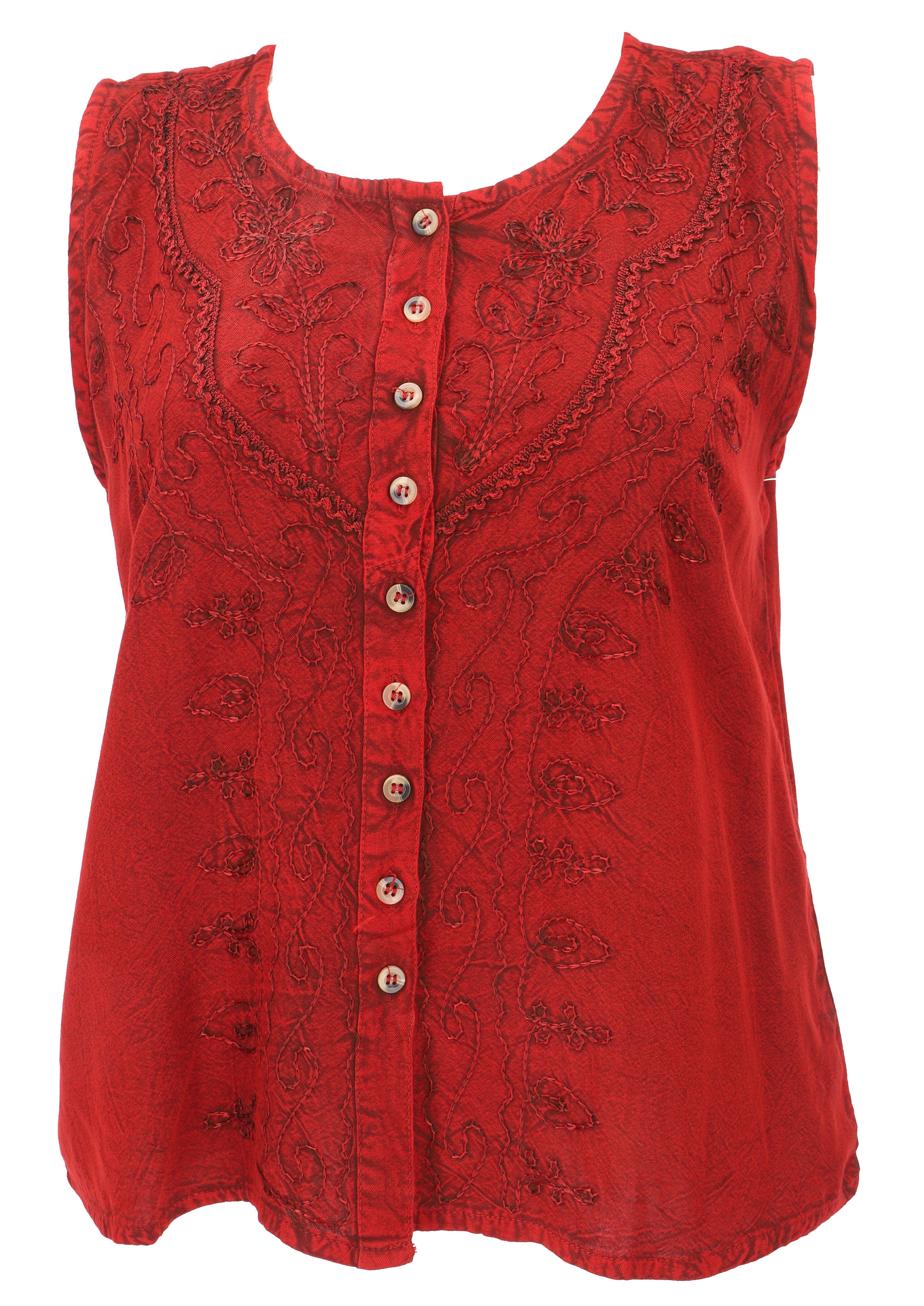 Guru-Shop T-Shirt Besticktes indisches Hippie Top, Boho-chic.. Festival, Ethno Style, alternative Bekleidung