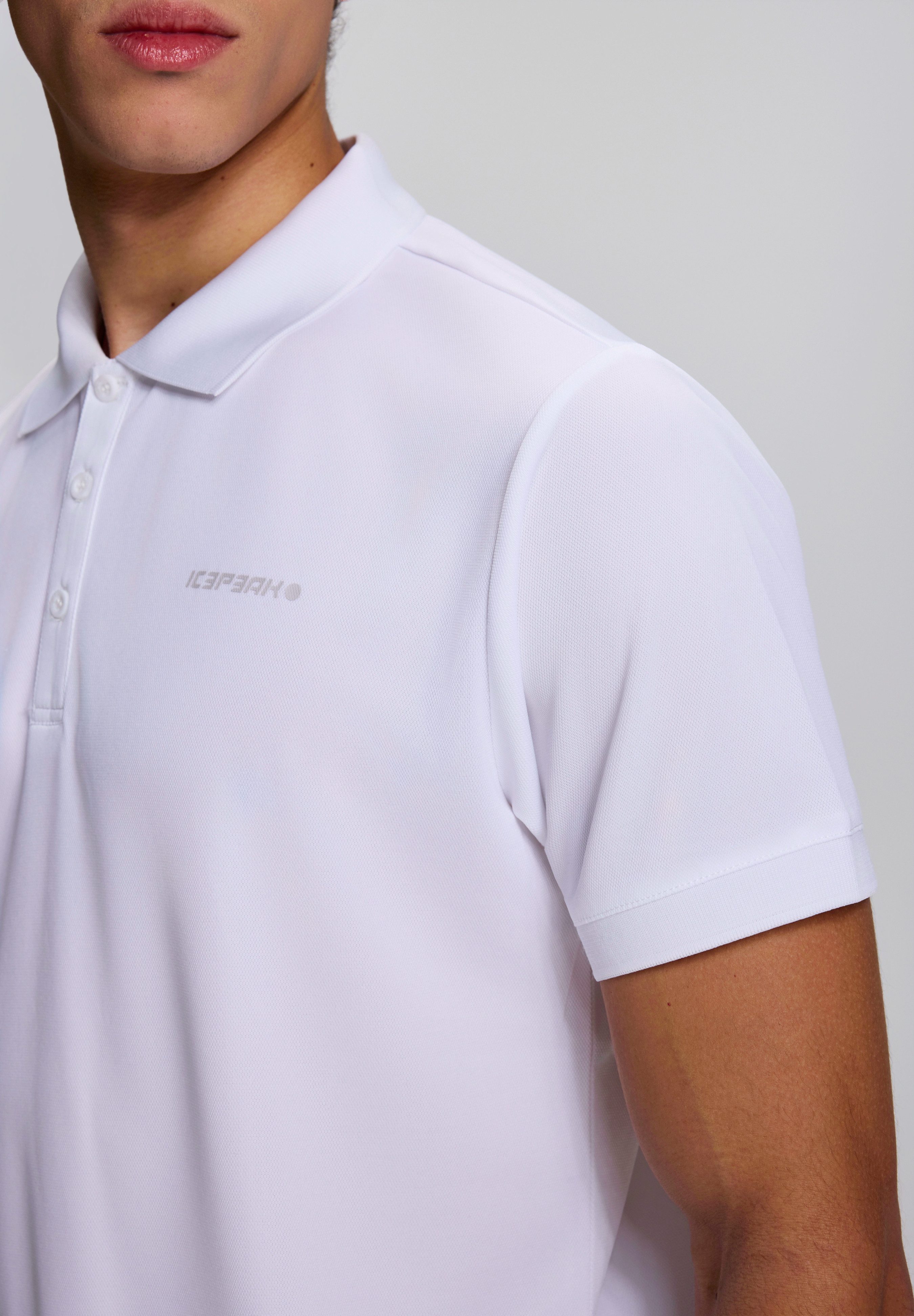 Icepeak Poloshirt H POLOSHIRT BELLMONT Kurzarm-Ausführung, mit Polokragen und Knopfleiste, unifarben