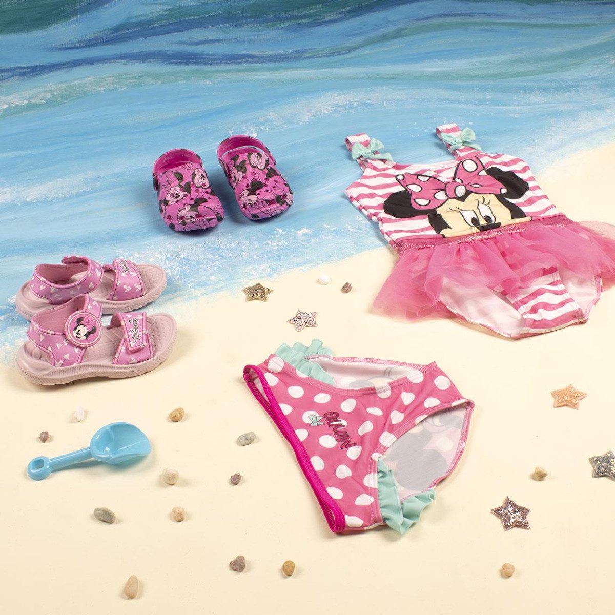 Disney Minnie Mouse Badeanzug Kinder Badeanzug mit Tüll schnelltrocknend – Bild 5 von 5