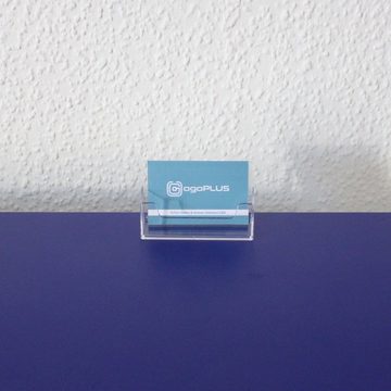 ogoPLUS Kartenetui Visitenkartenständer Querformat transparent / Visitenkartenhalter (1-tlg)