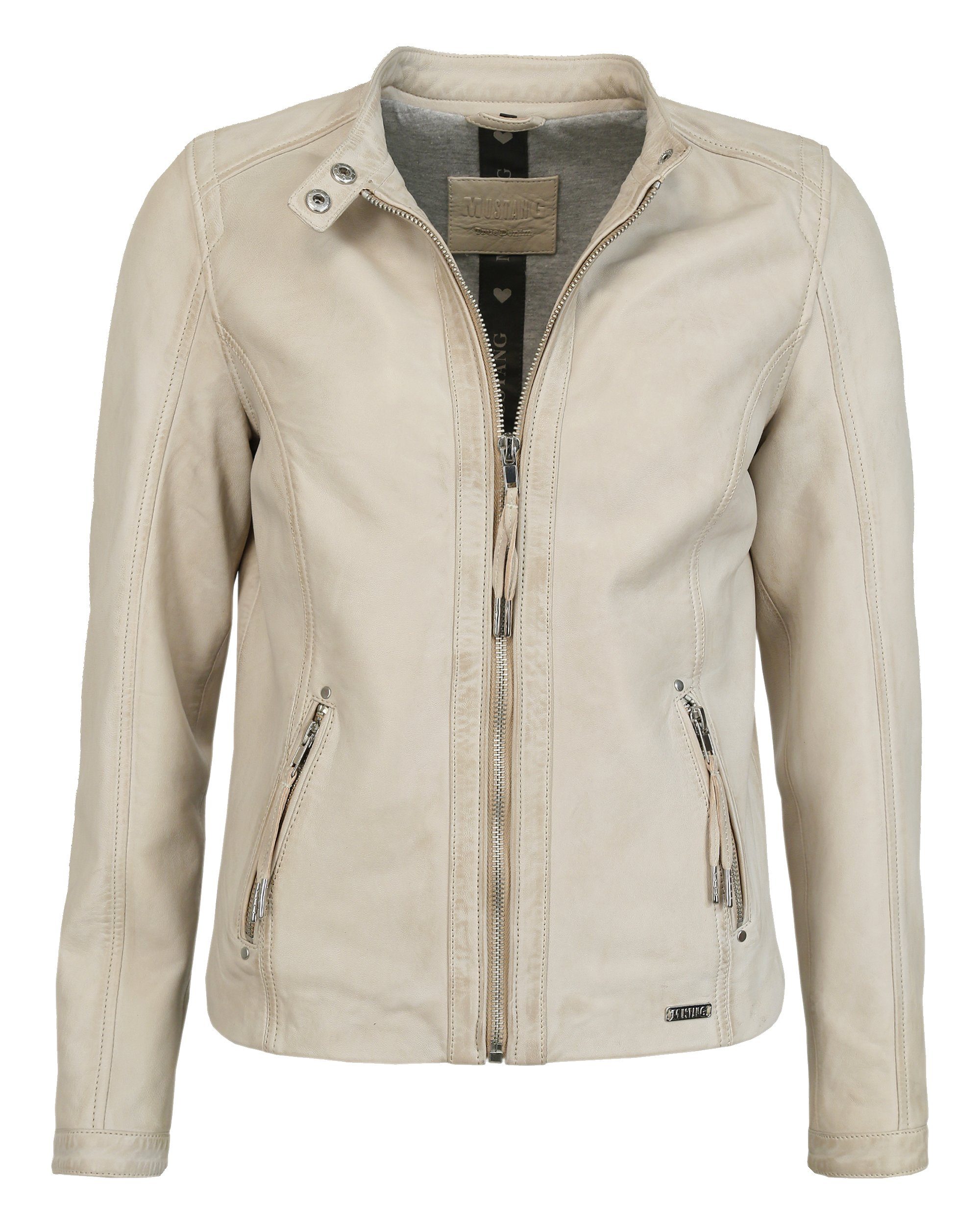 MUSTANG Lederjacke 31020144 cream | Übergangsjacken