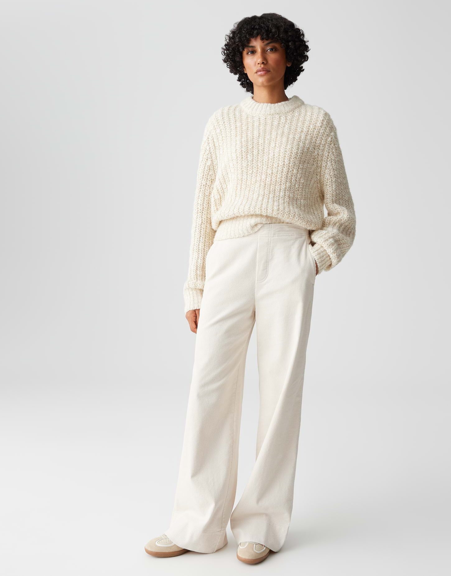 OPUS Strickpullover PALIZIA Chunky aus Wollmix lockere Passform, weicher Griff