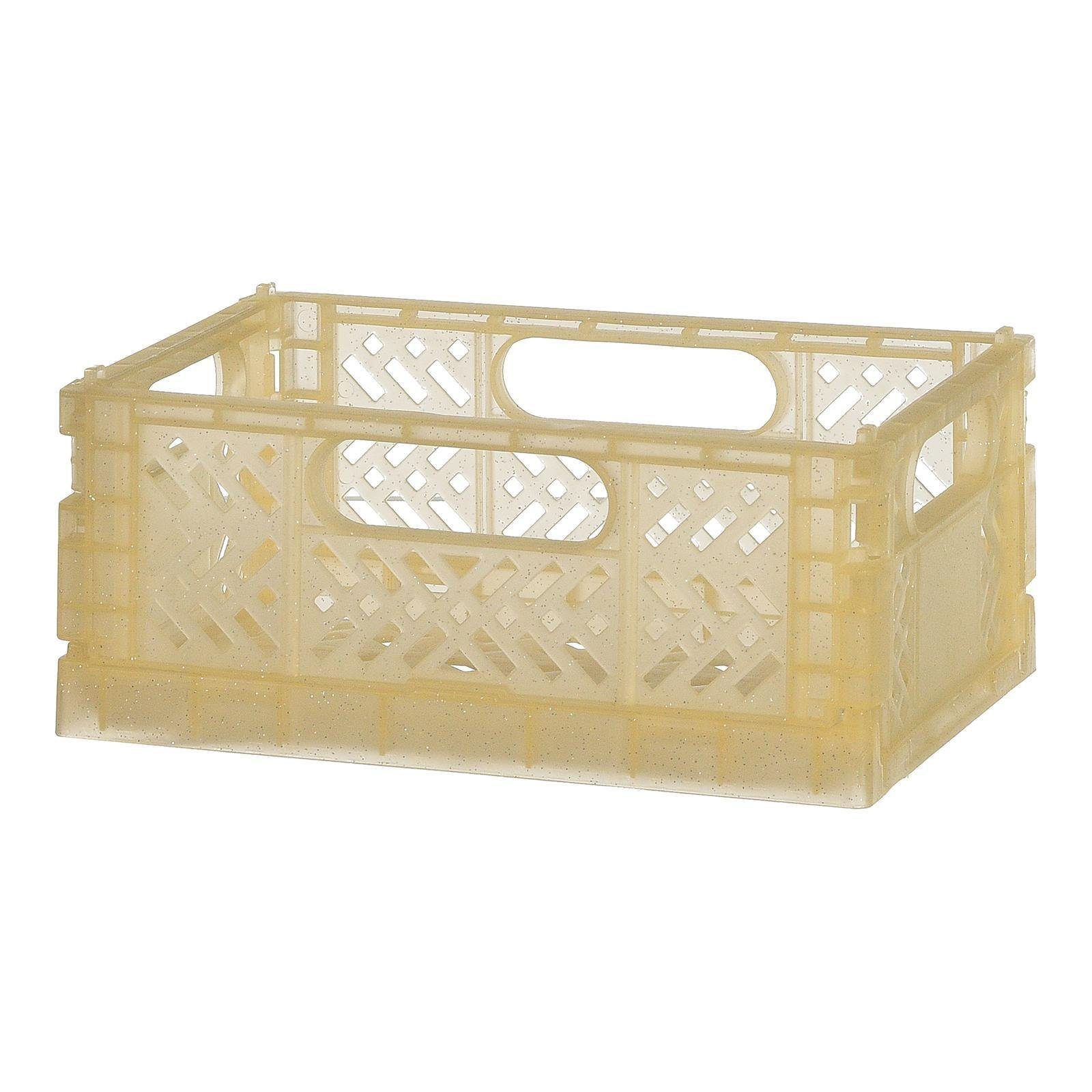 Depot Kiste Klappbox Glitter S (Packung, 1 Aufbewahrungsbox), aus  Polypropylen, B 14.5 Zentimeter, H 6 Zentimeter, T 10.5 Zentimeter