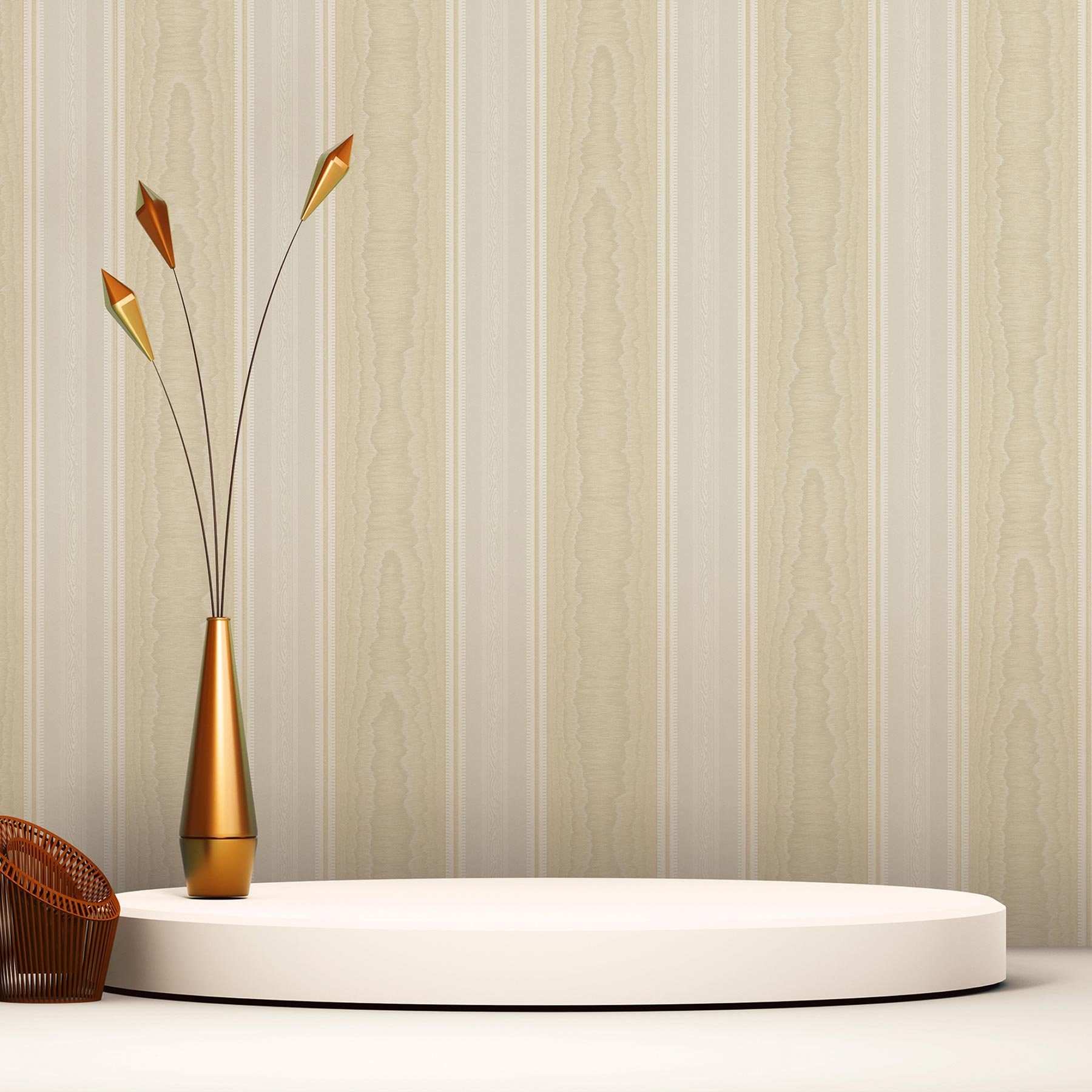 Tadessi Vliestapete M1-No.3655 Tapete Streifen / Wellen Weiß günstig online kaufen