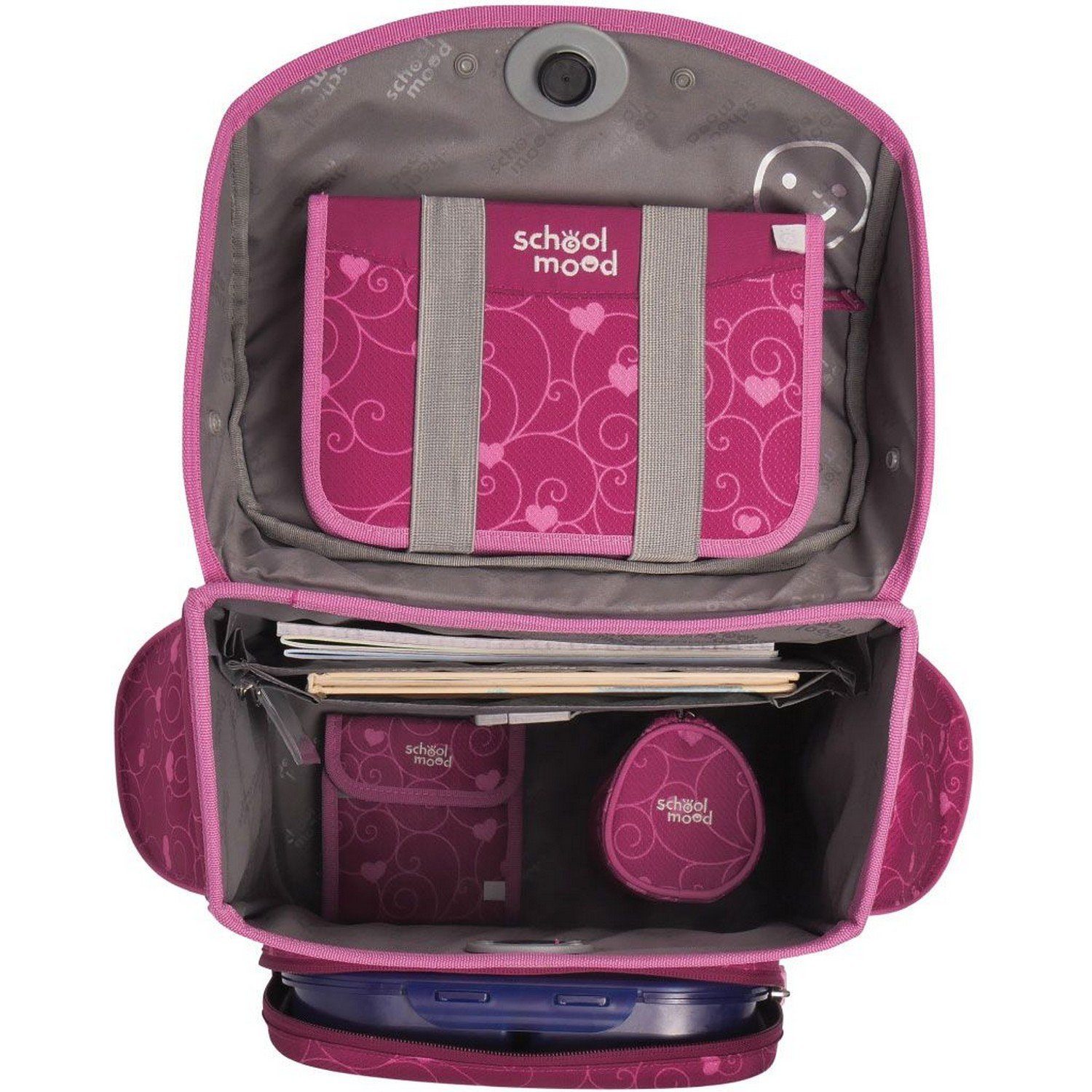 SCHOOL-MOOD® Schulranzen Schulranzenset 7-tlg. Timeless Air+ Hannah Hase