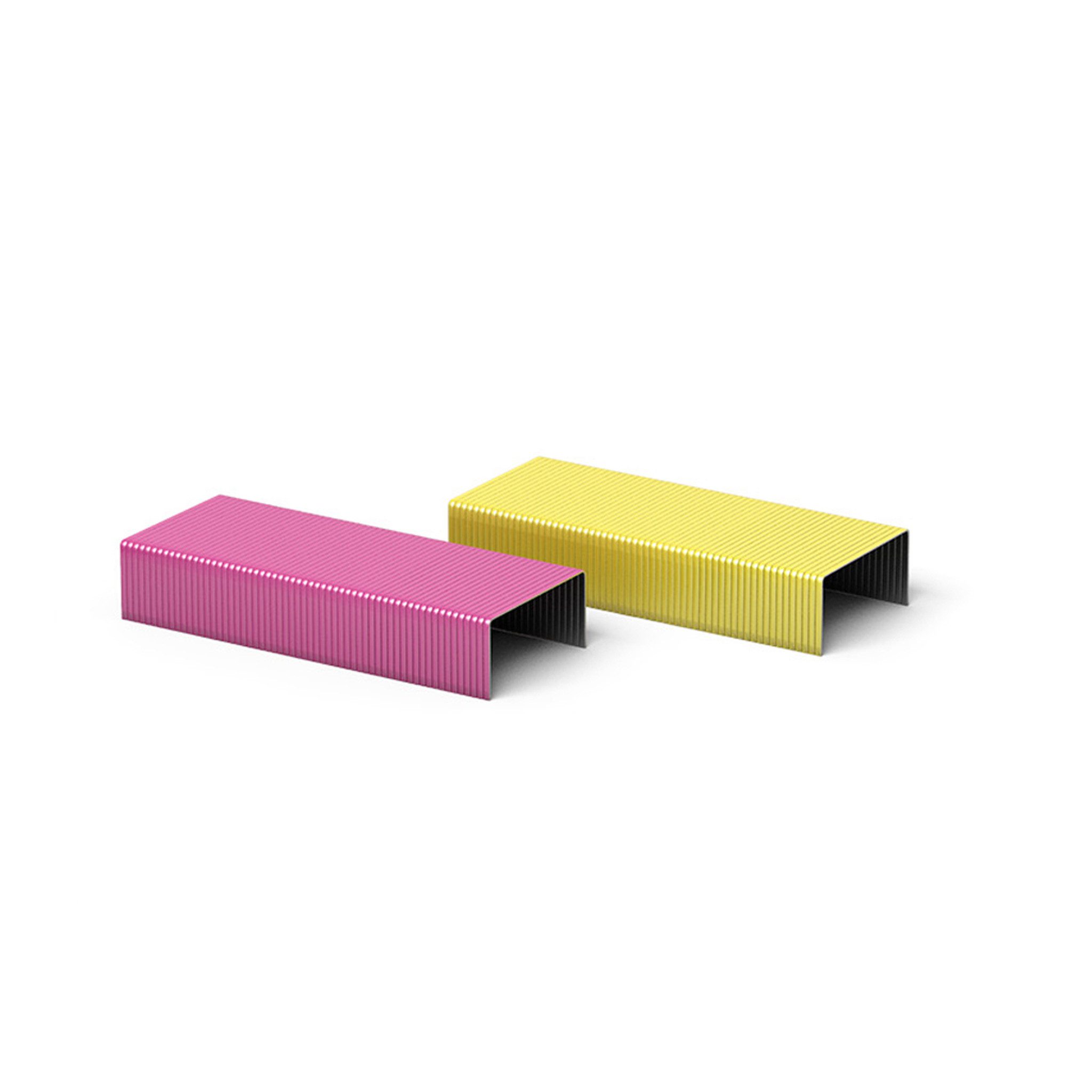 Erich Krause Heftklammer, Heftklammern Nr. 24/6 extra scharf & stark 1000 Stück Rosa Gelb