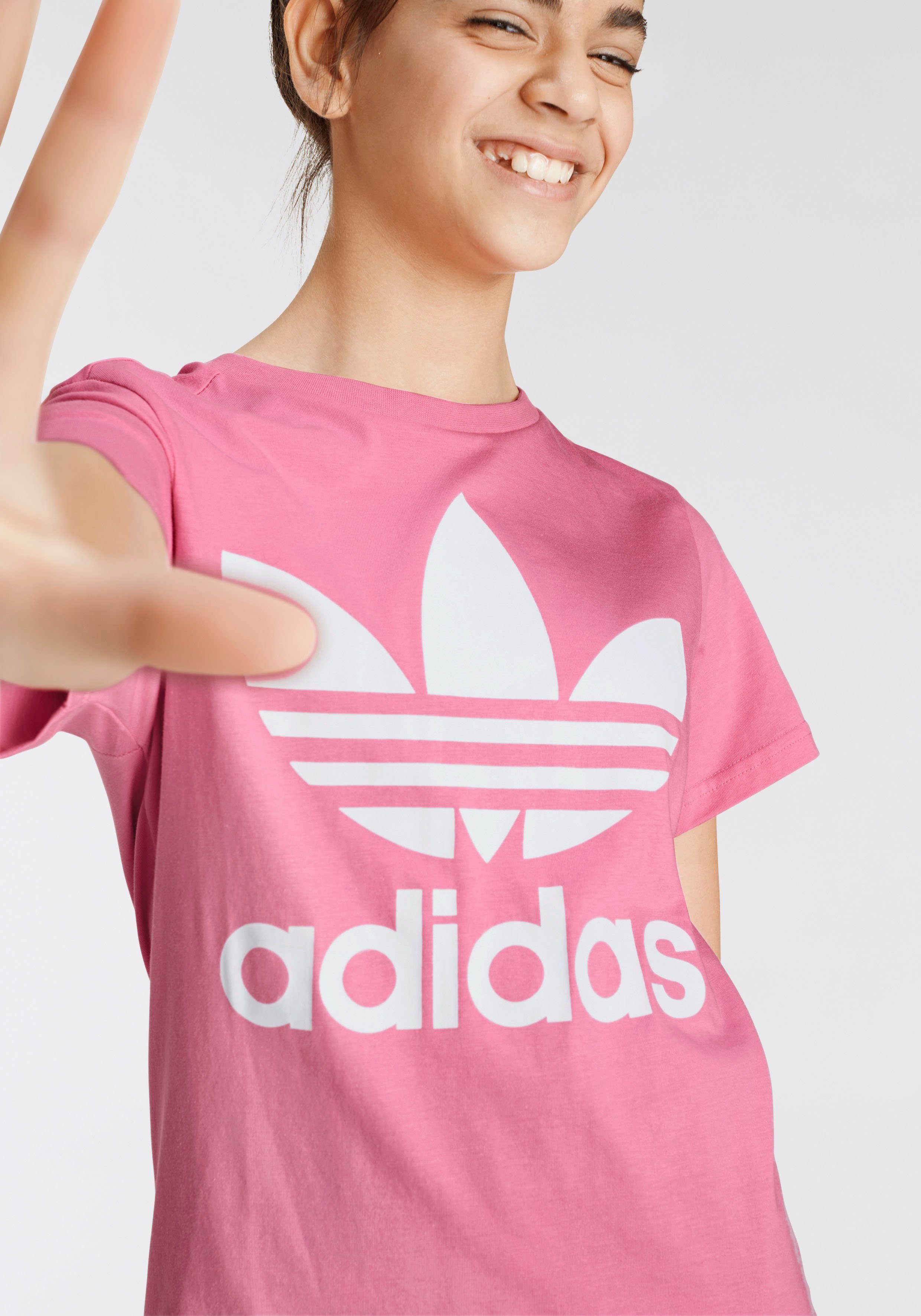 TEE adidas Bliss Pink TREFOIL T-Shirt Originals White / Unisex