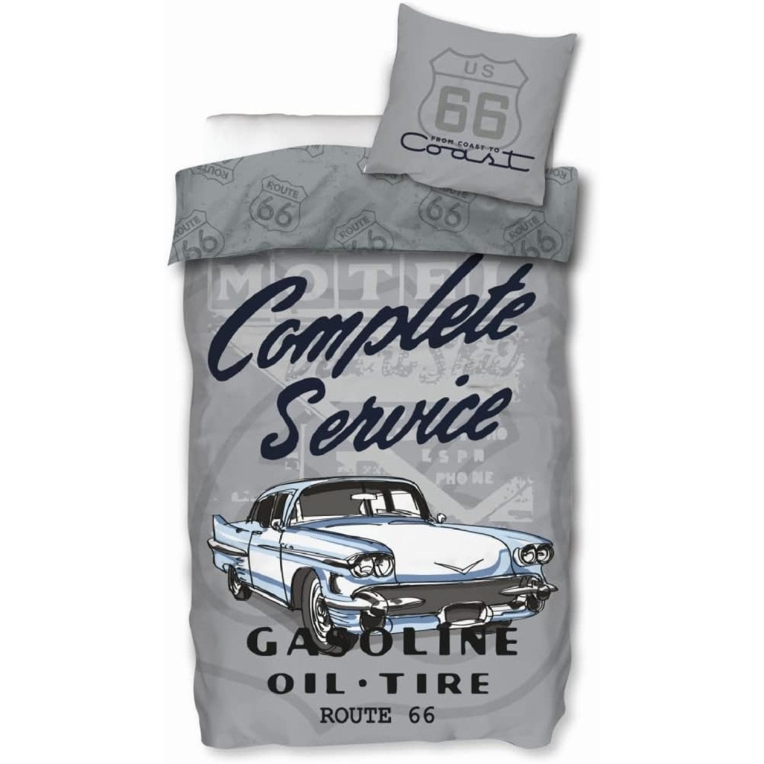 SkyBrands Wendebettwäsche Wende-Bettwäsche ROUTE 66 Bettbezug Bettgarnitur günstig online kaufen