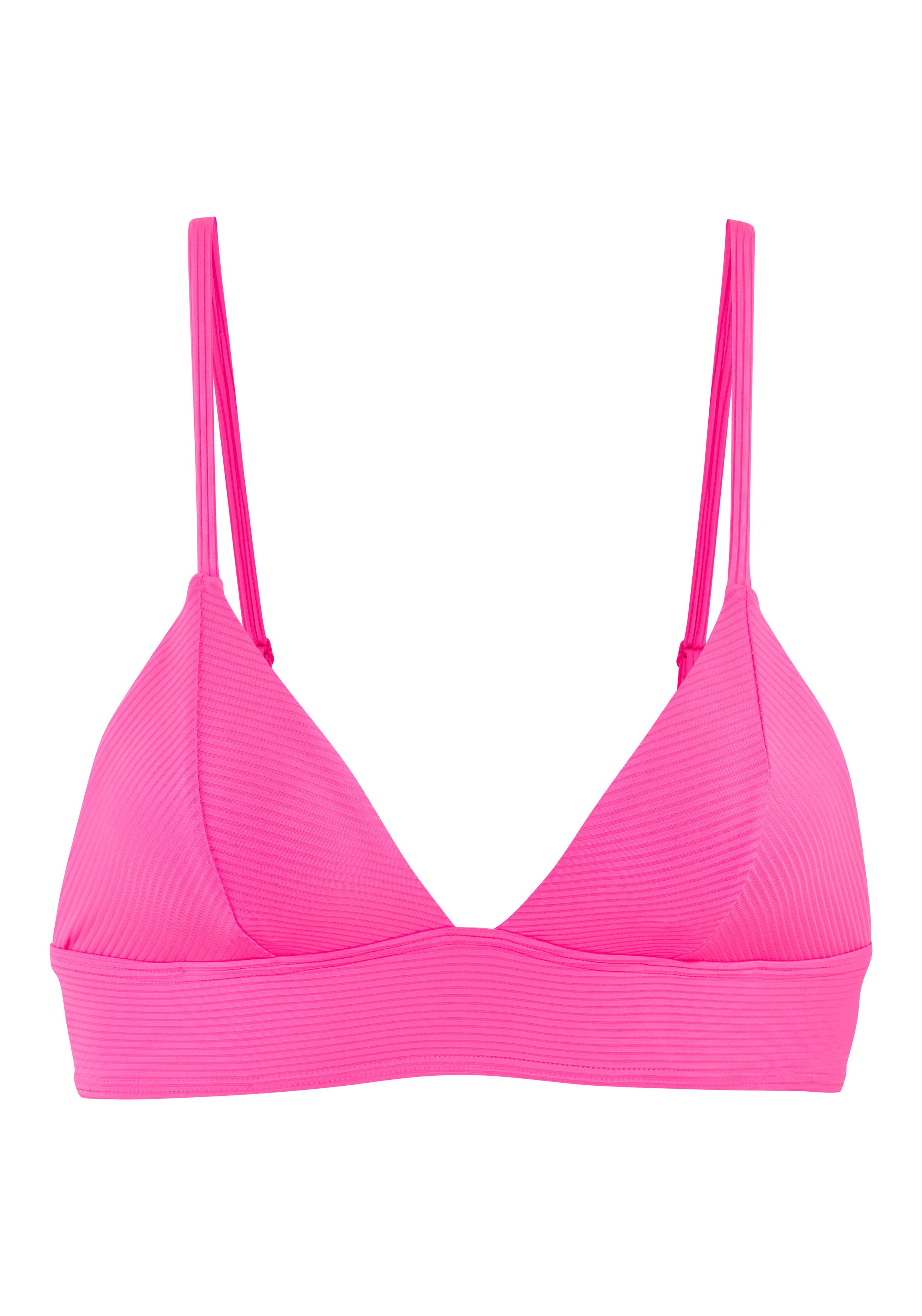 Venice Beach Triangel-Bikini-Top Lucky, aus gerippter Strukturware