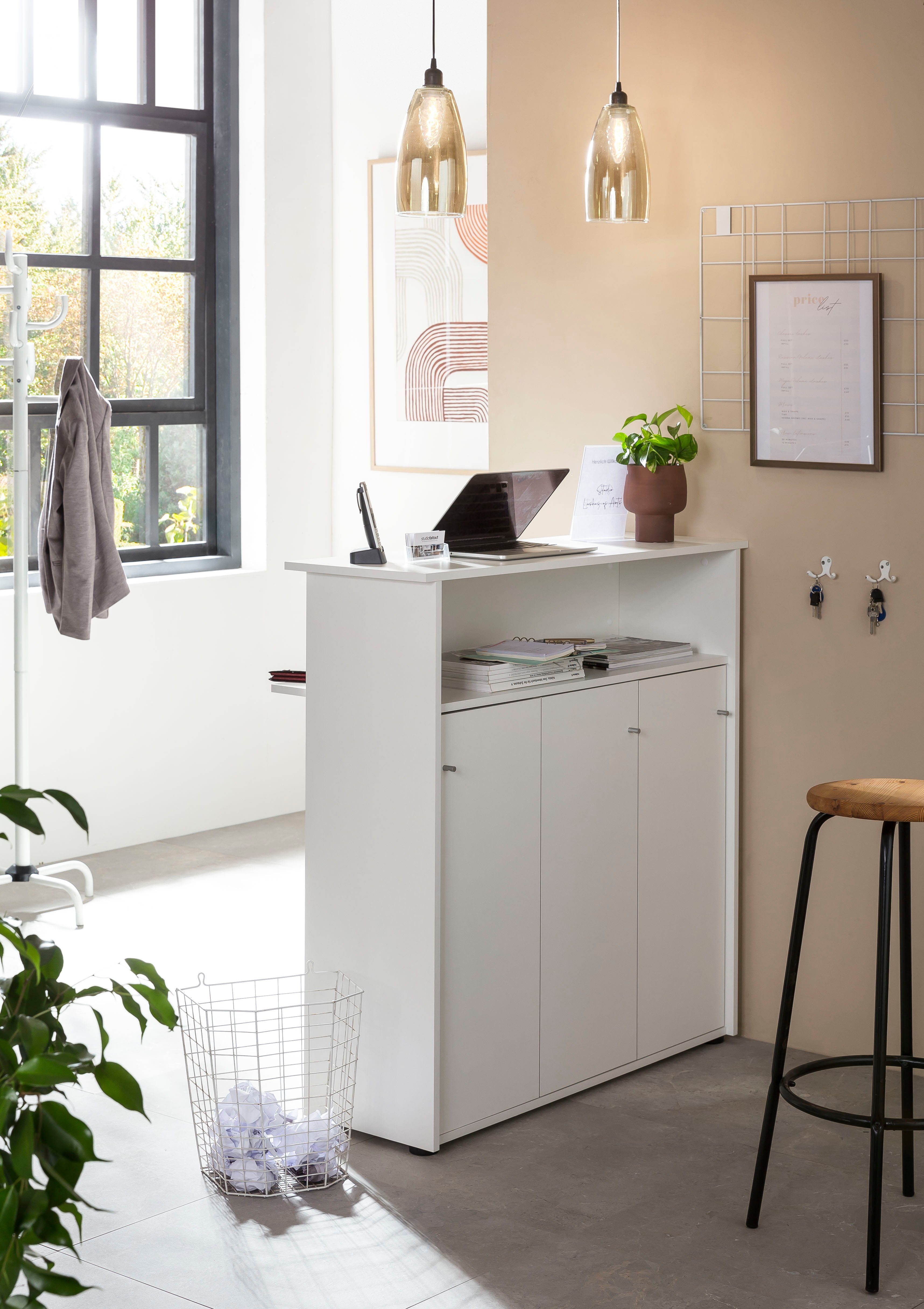 Schildmeyer Empfangstheke Serie 400, Breite 107 cm, Empfangstresen, Empfang günstig online kaufen