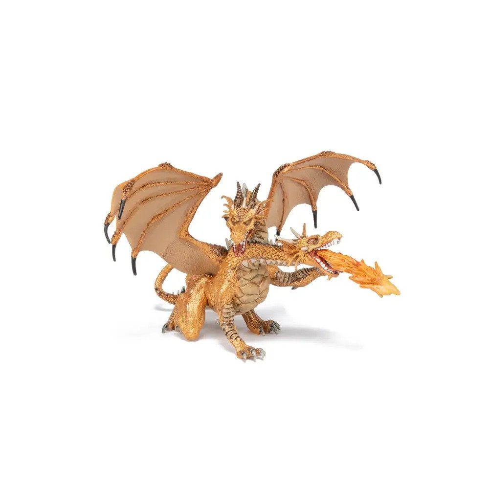 papo Actionfigur Papo 38938 Zweiköpfiger Drache, gold