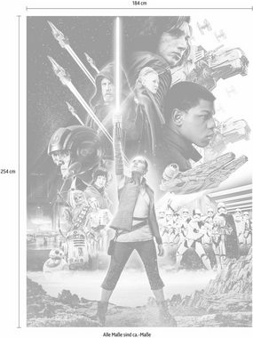 Komar Fototapete Star Wars – Balance, 184x254 cm (Breite x Höhe), inklusive Kleister