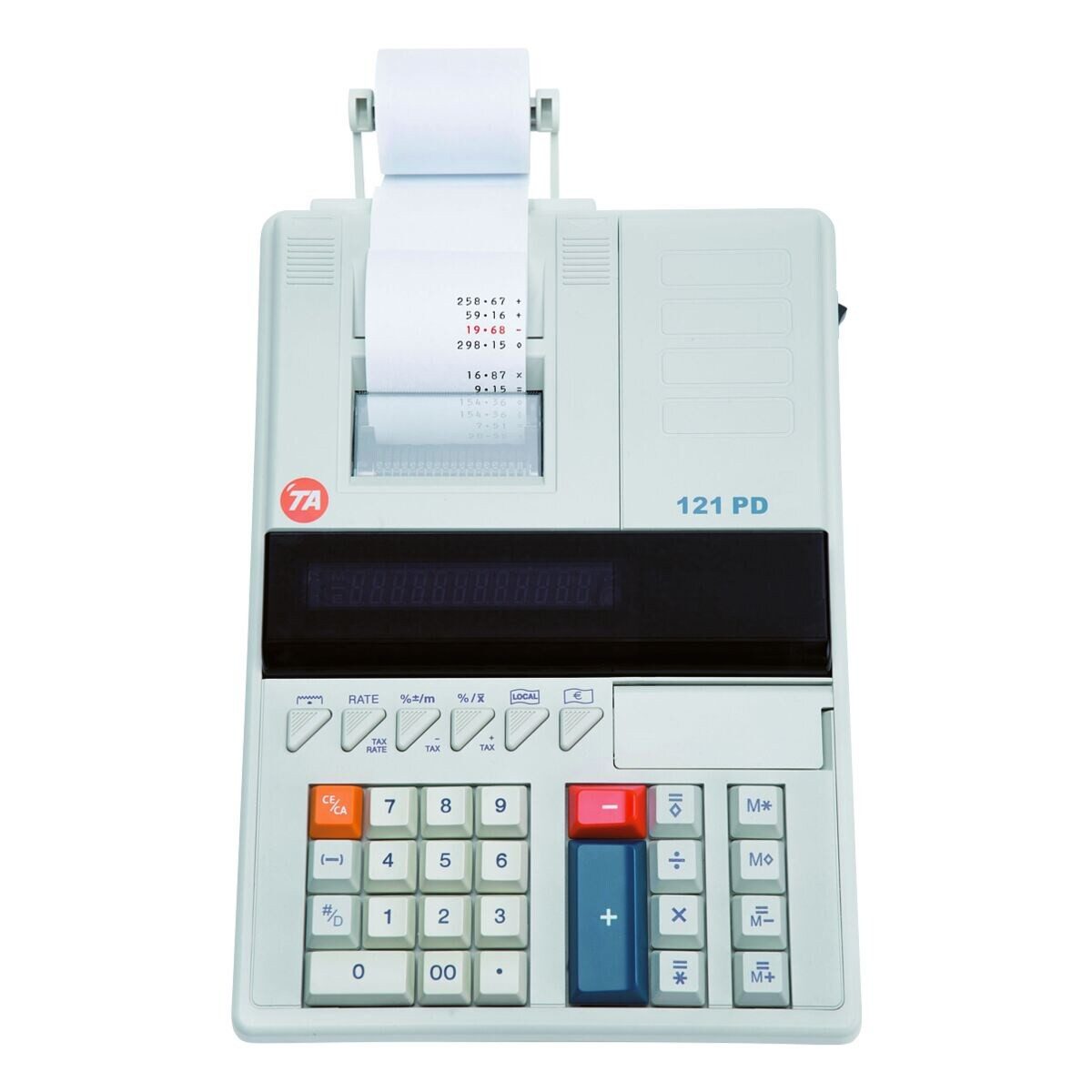 Triumph-Adler Taschenrechner TA 121 PD Eco, mit Druckfunktion und antiseptischer Tastaturbeschichtung
