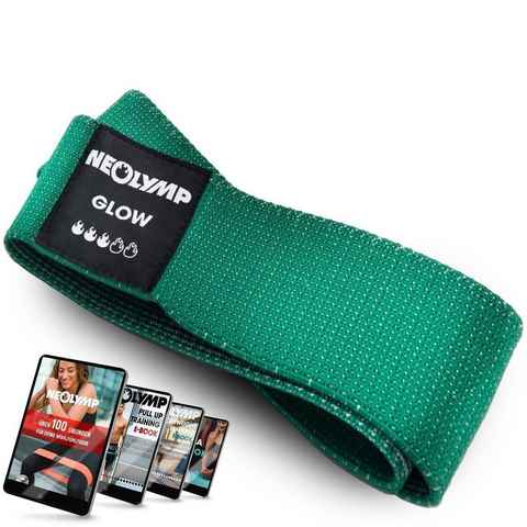 NEOLYMP Trainingsband Minibänder einzeln MB310 Stufe 3, 7,5 – 10 kg, Grün, Naturfasern, komfortabel, mit E-Book, langlebig, hygienisch, waschbar