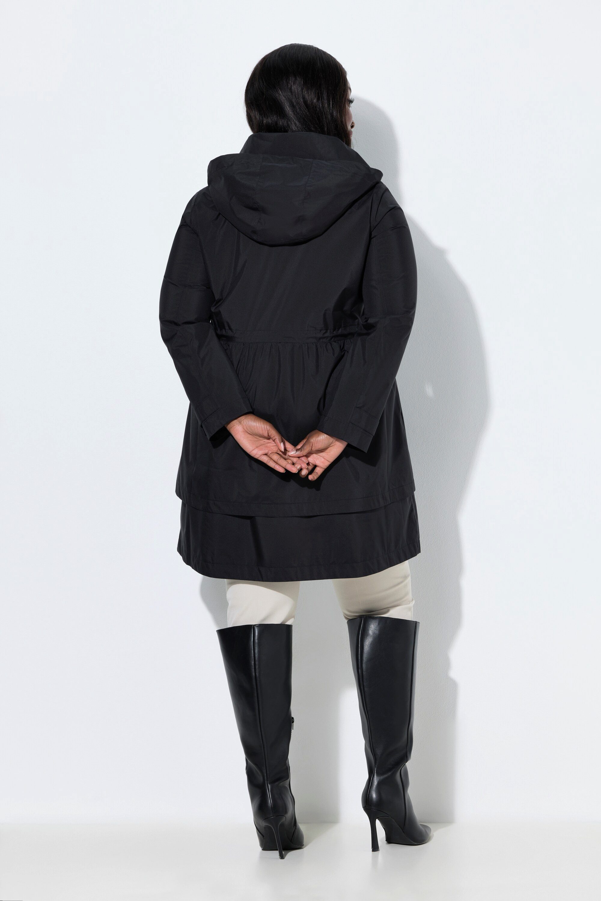 Ulla Popken Funktionsjacke Sympatex-Mantel wasserdicht Stehkragen Zipptaschen