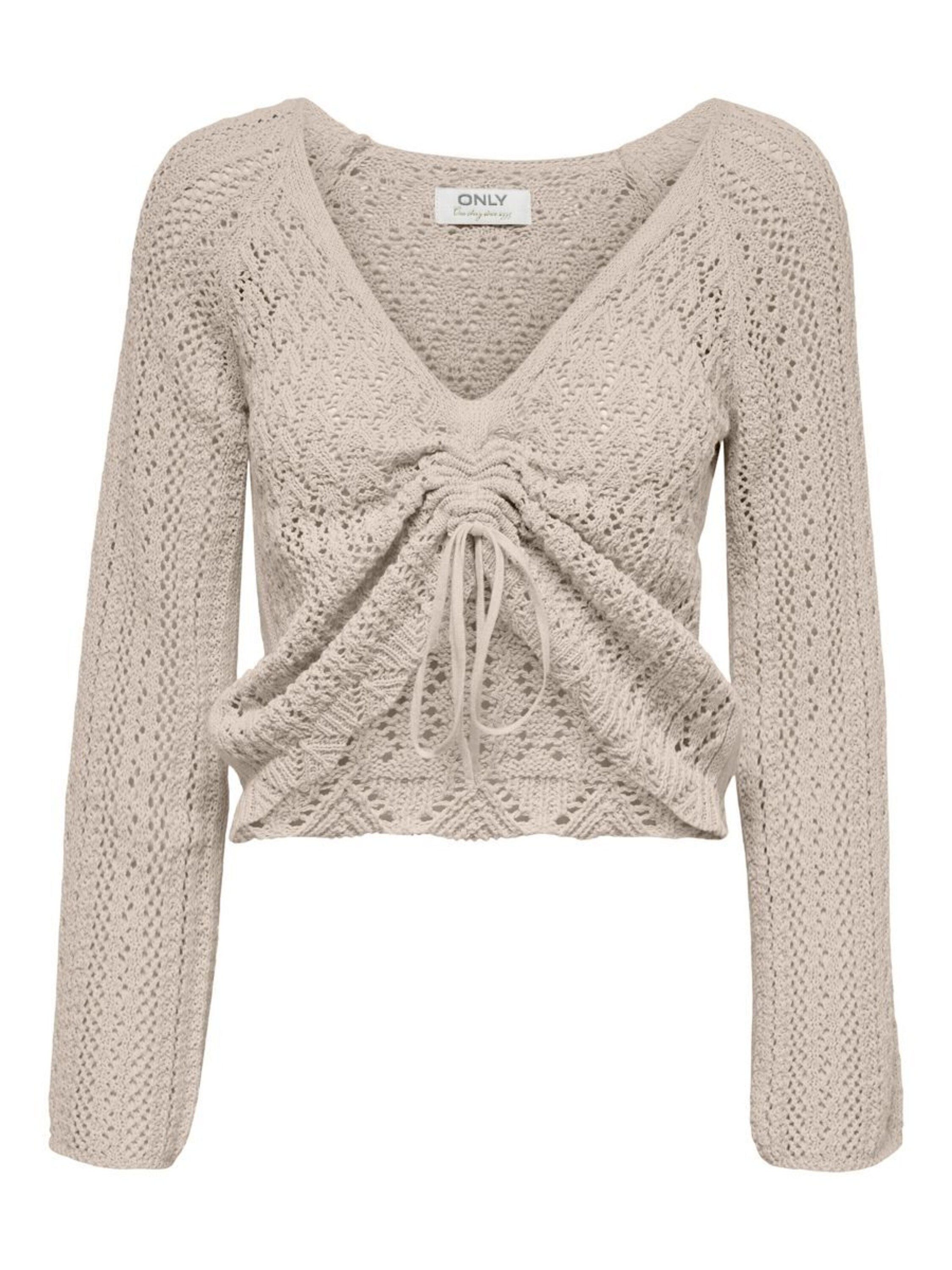 ONLY Strickpullover (1-tlg) Lochmuster