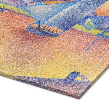 Posterlounge Acrylglasbild Paul Signac, Hafen im Sonnenuntergang (Studie), Maritim Malerei
