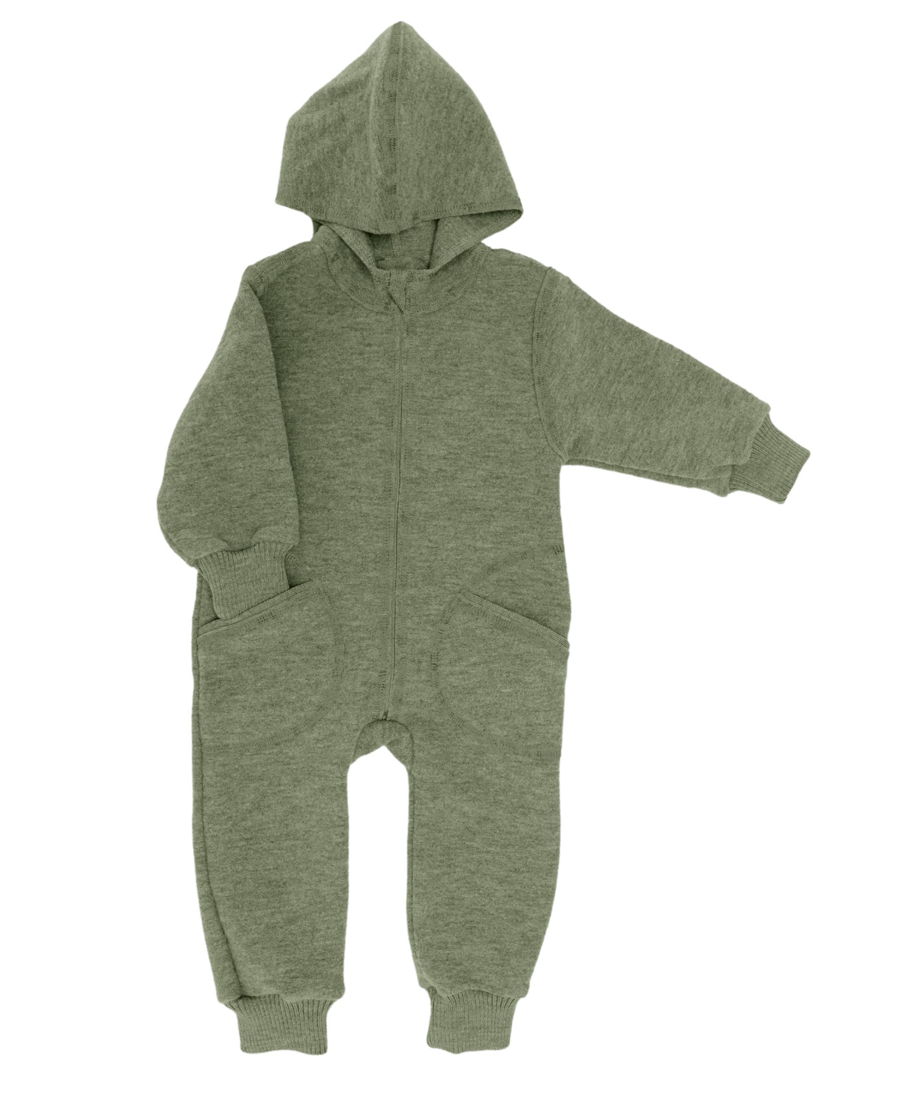 Kinderhaus Blaubaer Schlafoverall Baby-Overall mit Kapuze & Mulltuch Blaubaer