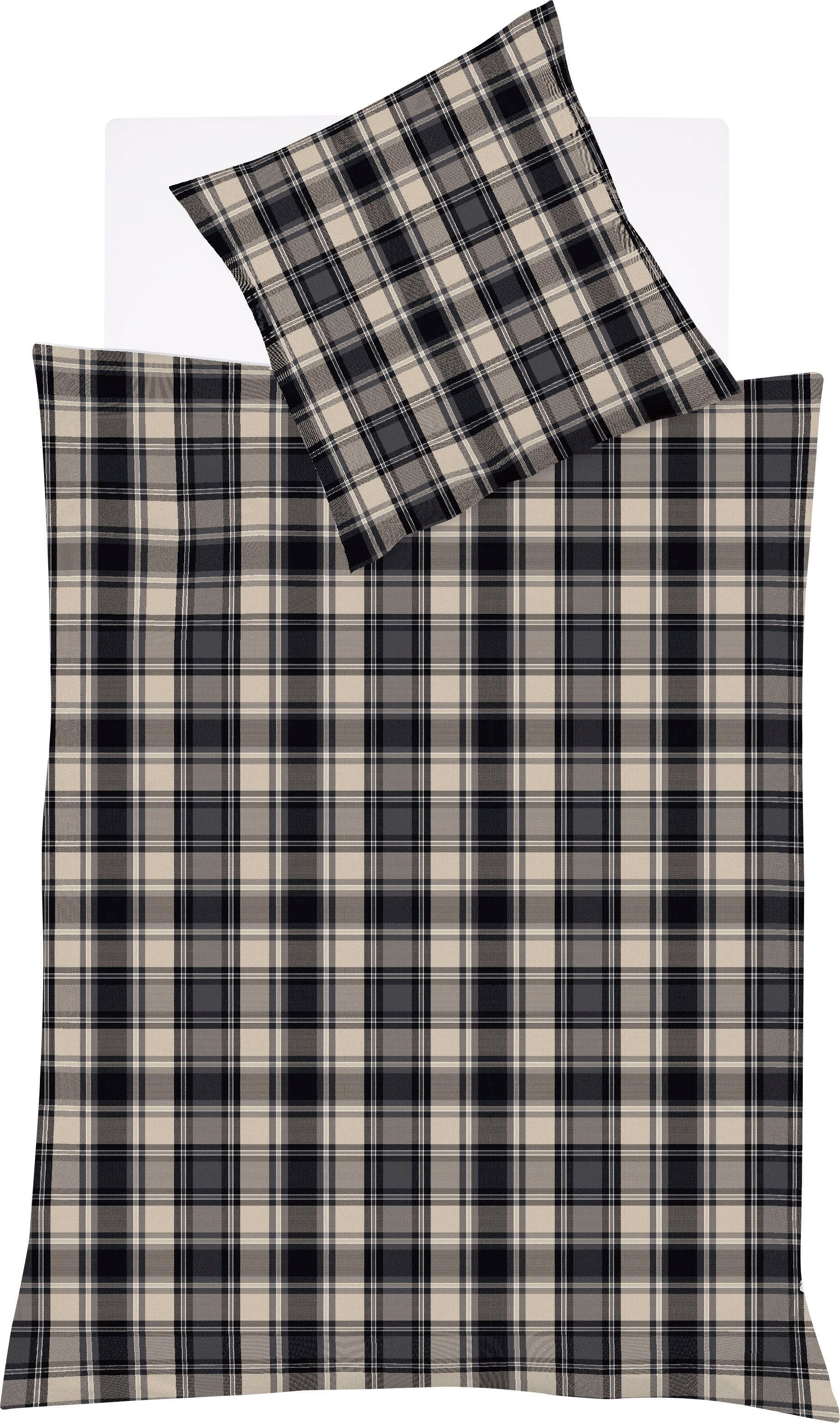 fleuresse Bettwäsche Lech 4264, Flanell, 3 teilig, Edelflanell, Baumwolle, in Gr. 135x200, 155x220, 200x200cm