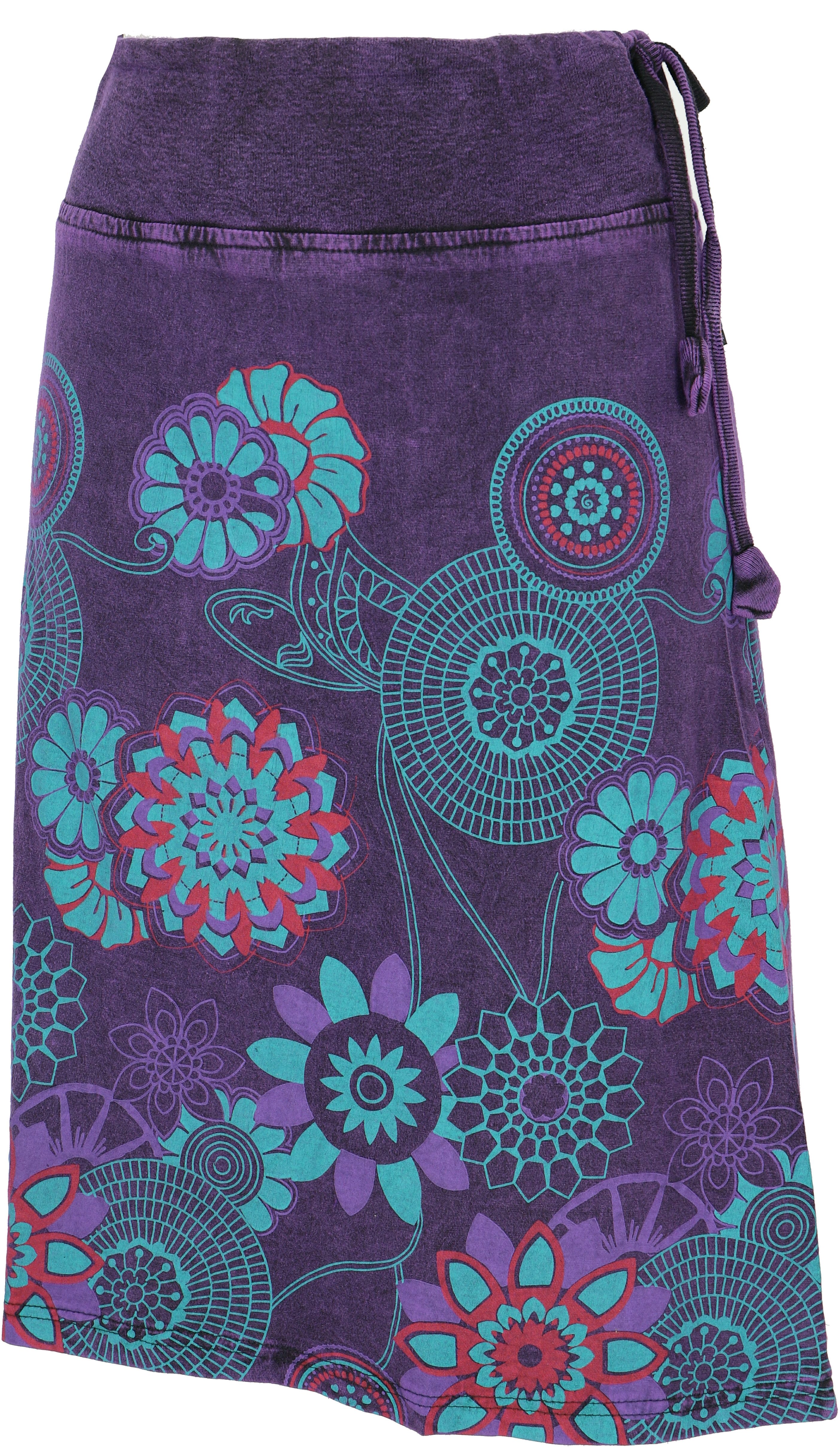 Guru-Shop Minirock Knielanger Rock Boho chic, günstig online kaufen