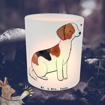 Mr. & Mrs. Panda Windlicht Foxhound Moment - Transparent - Geschenk, Jagdhund, Kerzenglas, Kerze (1 St), Hitzebeständig