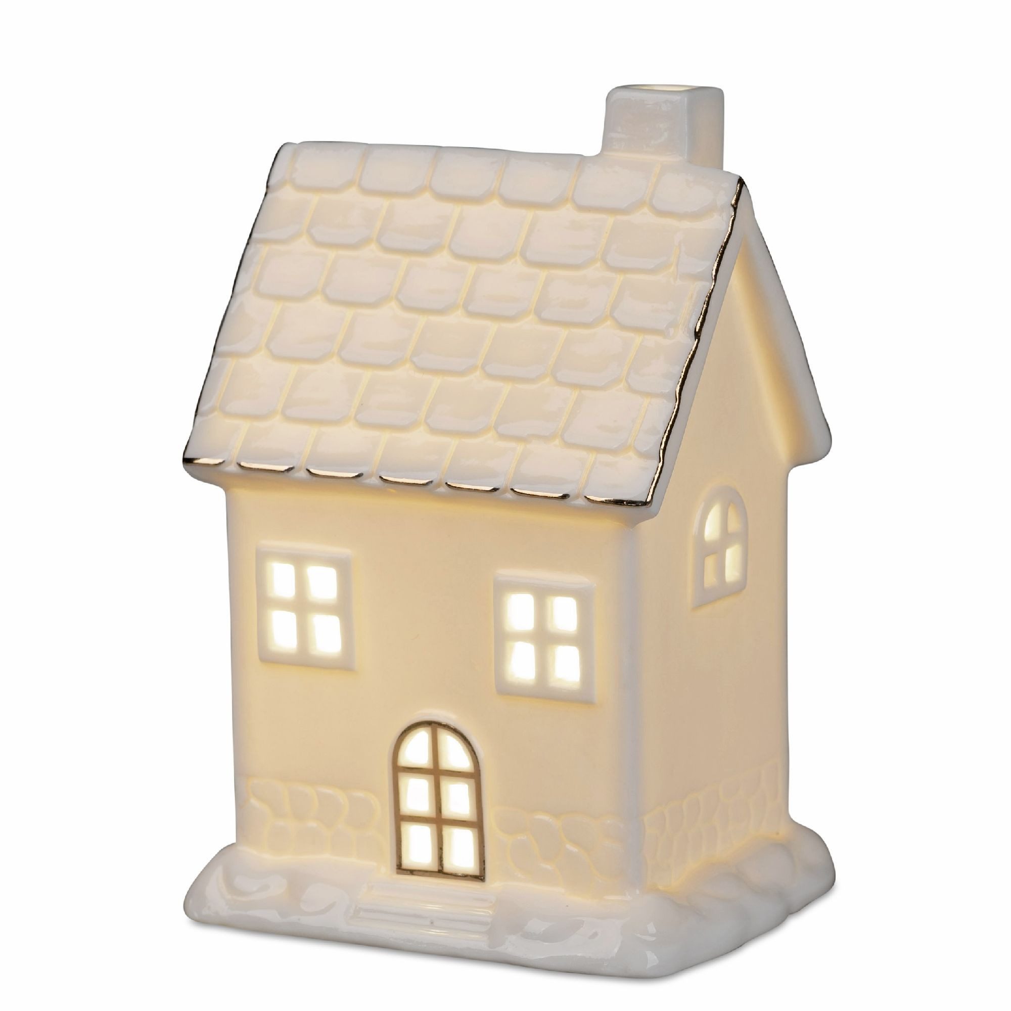 formano Skulptur Häuser, Höhe: 15cm, Farbe: Weiß, Motiv: Haus