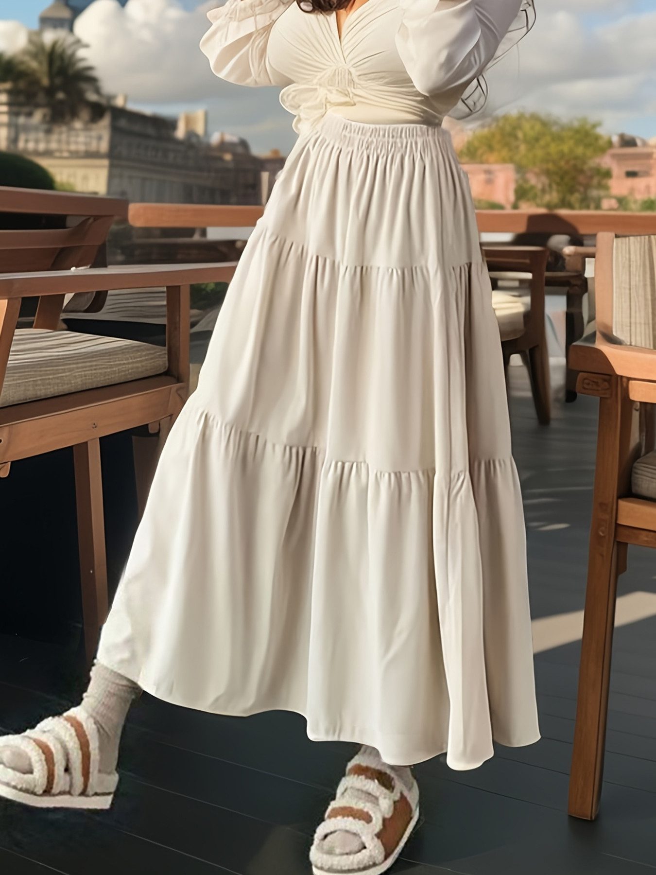 DEBAIJIA Midirock Damen Modus Elegant mit günstig online kaufen