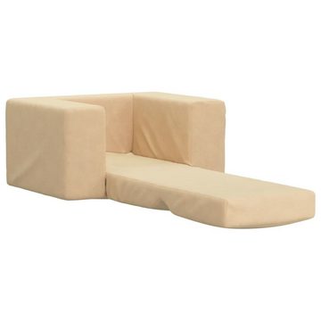 furnicato Kindersofa Creme Weich Plüsch