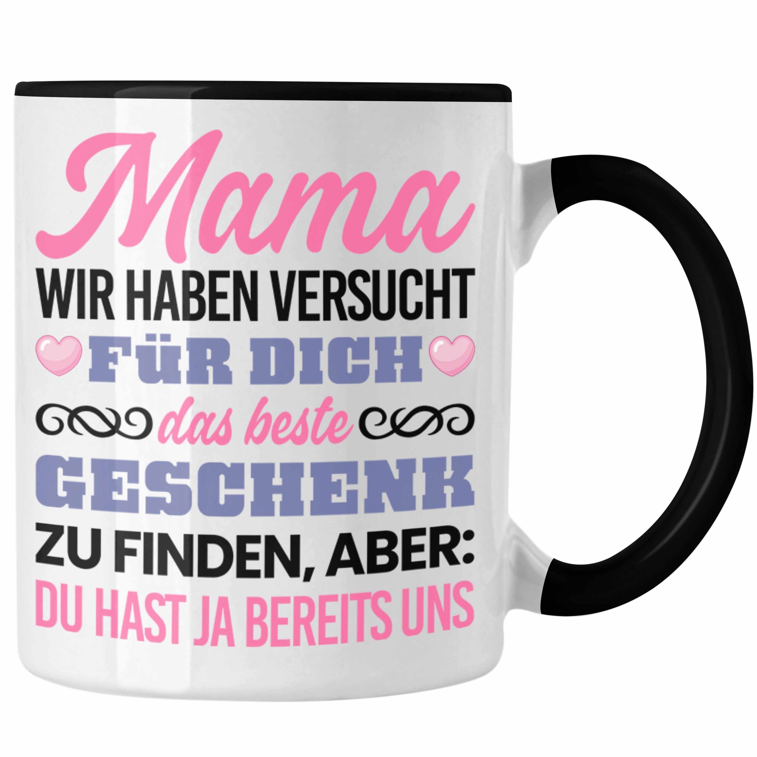 Trendation Tasse Mama Tasse Geschenk Geburtstag Schwarz zum Weihnachten Geschenkidee Muttertag