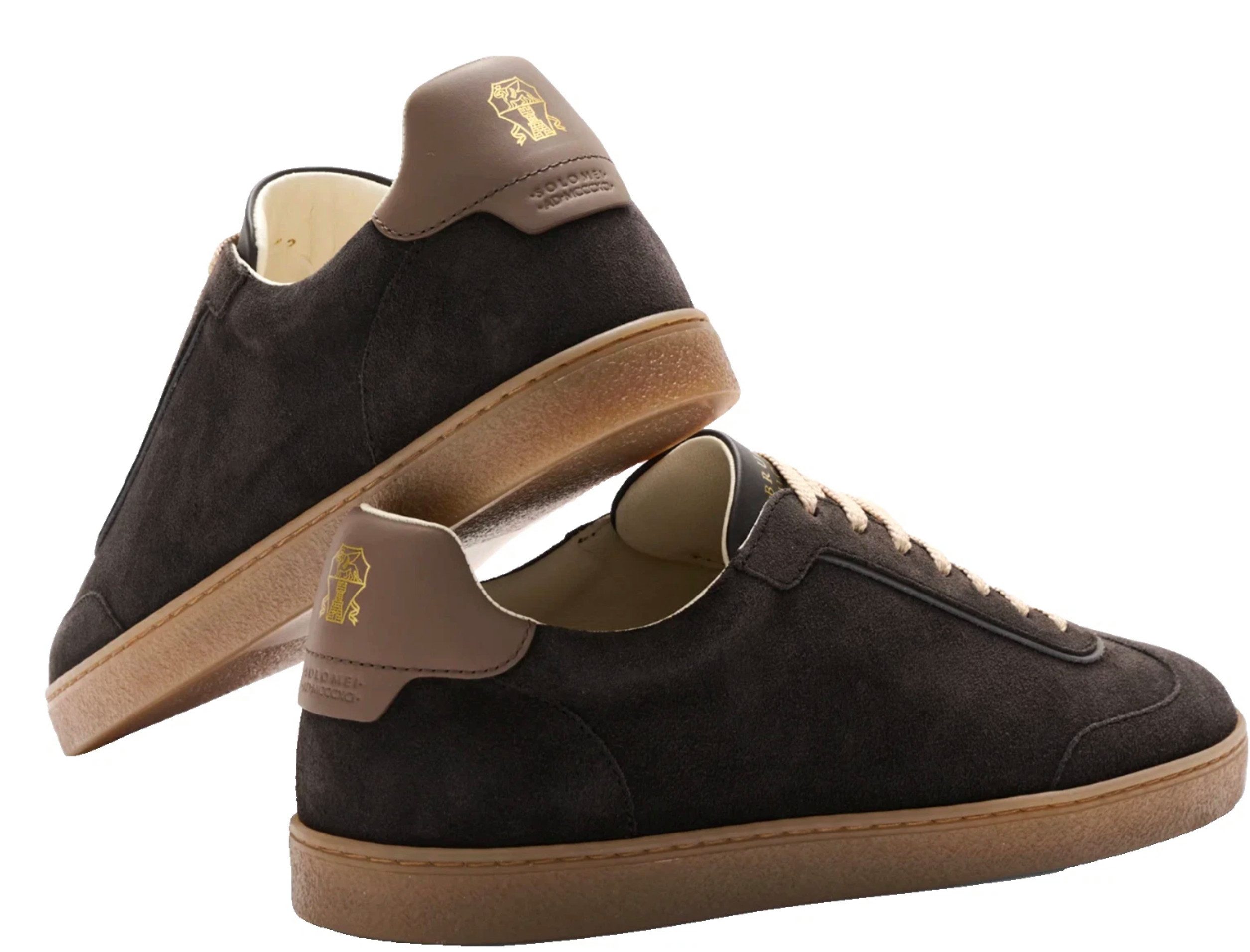 BRUNELLO CUCINELLI Luxury Runner Velours-leder Turnschuhe Tennis Schuhe Sneaker Aus feinem Nubukleder und samtigem Veloursleder
