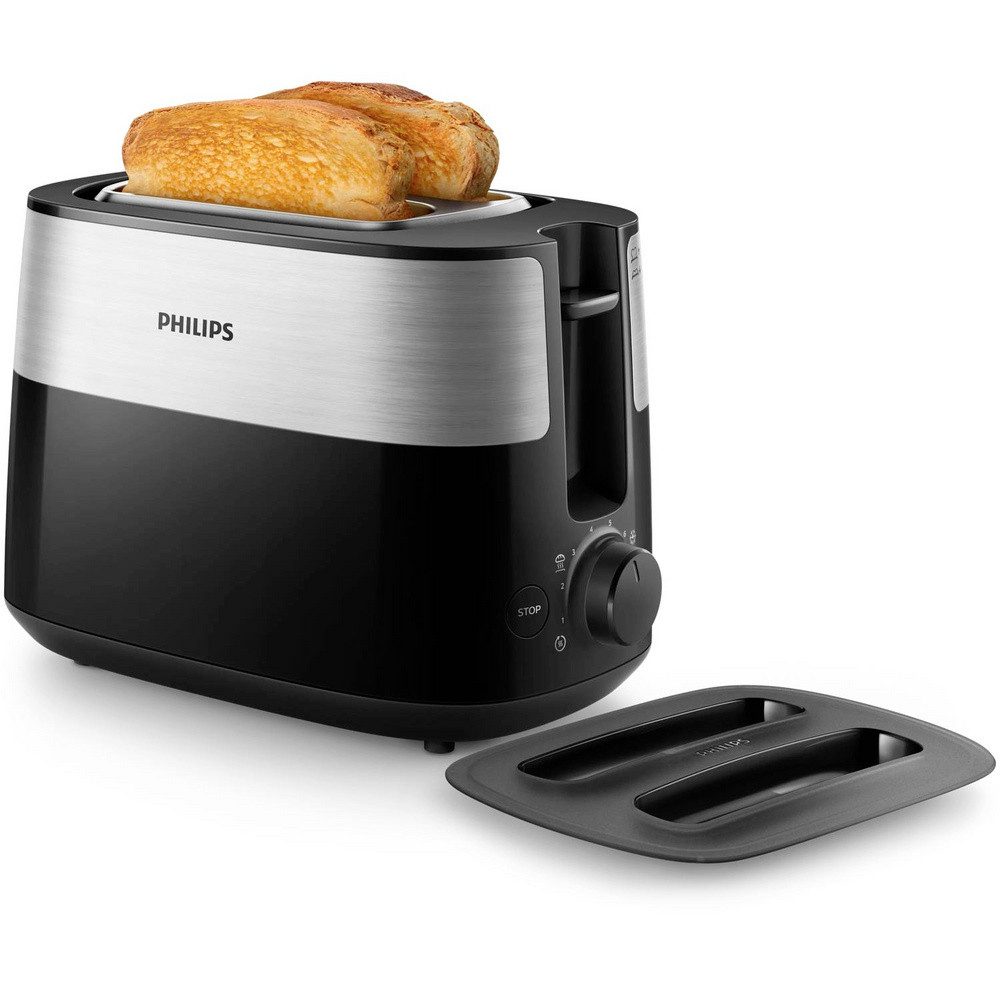 Philips Toaster Philips Daily Collection Toaster Schwarz, Silber, 900.00 W