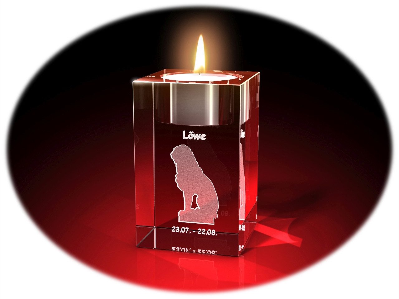 GLASFOTO.COM Teelichthalter Sternzeichen, Geburstag, Geburtstagsgeschenk, 2 günstig online kaufen
