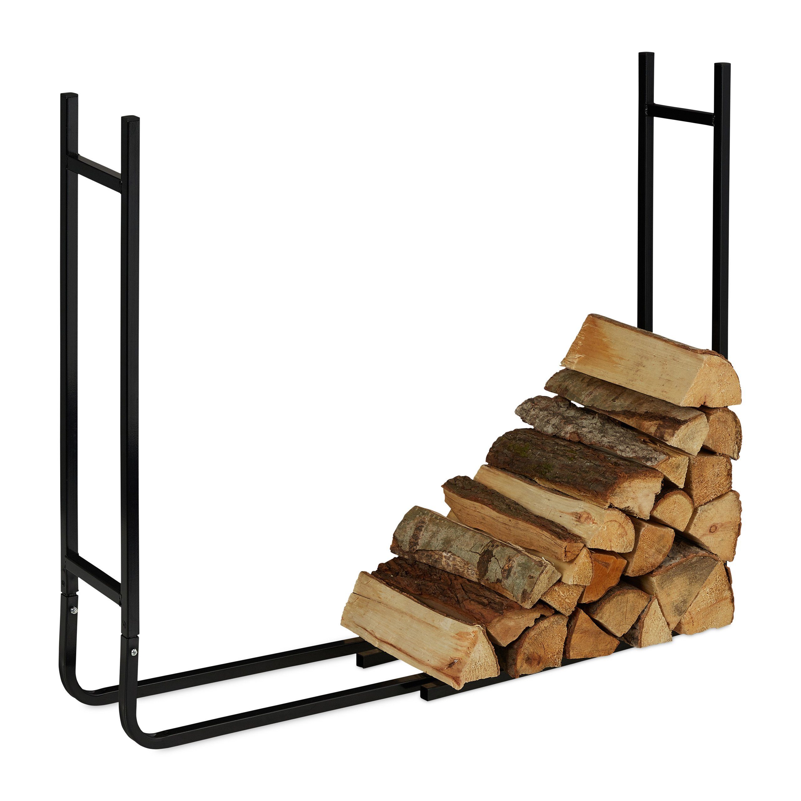 relaxdays Kaminholzregal aus Metall, BxTxH:123x19.5x91 cm günstig online kaufen