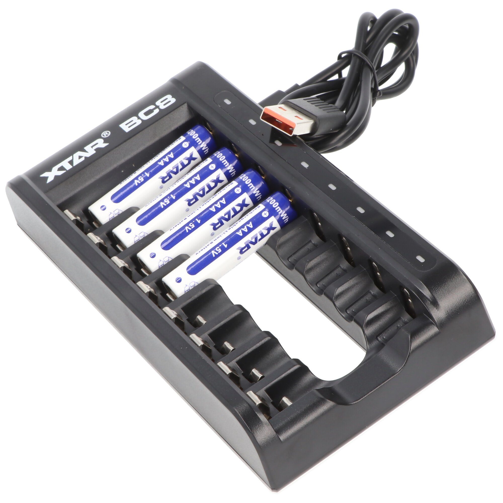 XTAR BC8 Schnell-Ladegerät für Li-Ion 1.5V Akku und 1,5V NiMH 1,2V Akkus A Rundzellen-Lader