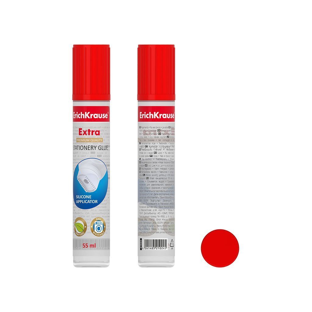 Erich Krause Klebestift, Flüssigkleber haftstark Silikonapplikator 55ml wasserlöslich 1 Stück