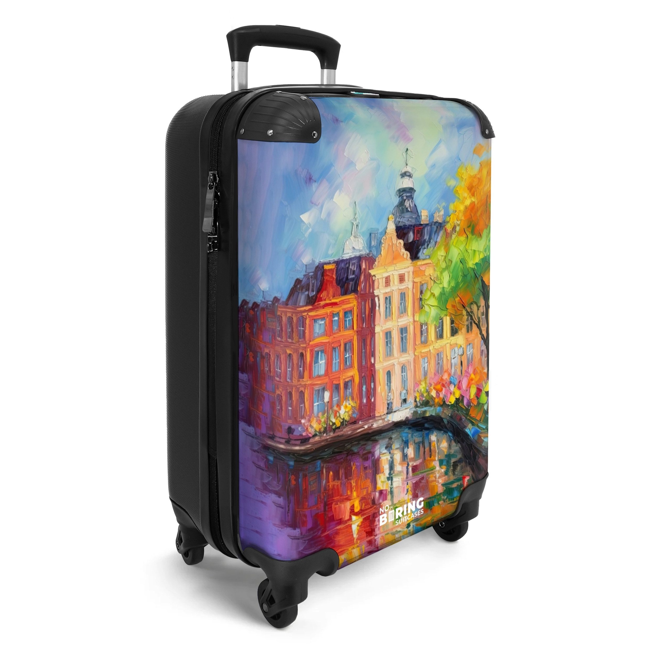 NoBoringSuitcases.com© Hartschalen-Trolley Ölgemälde - Amsterdam - günstig online kaufen