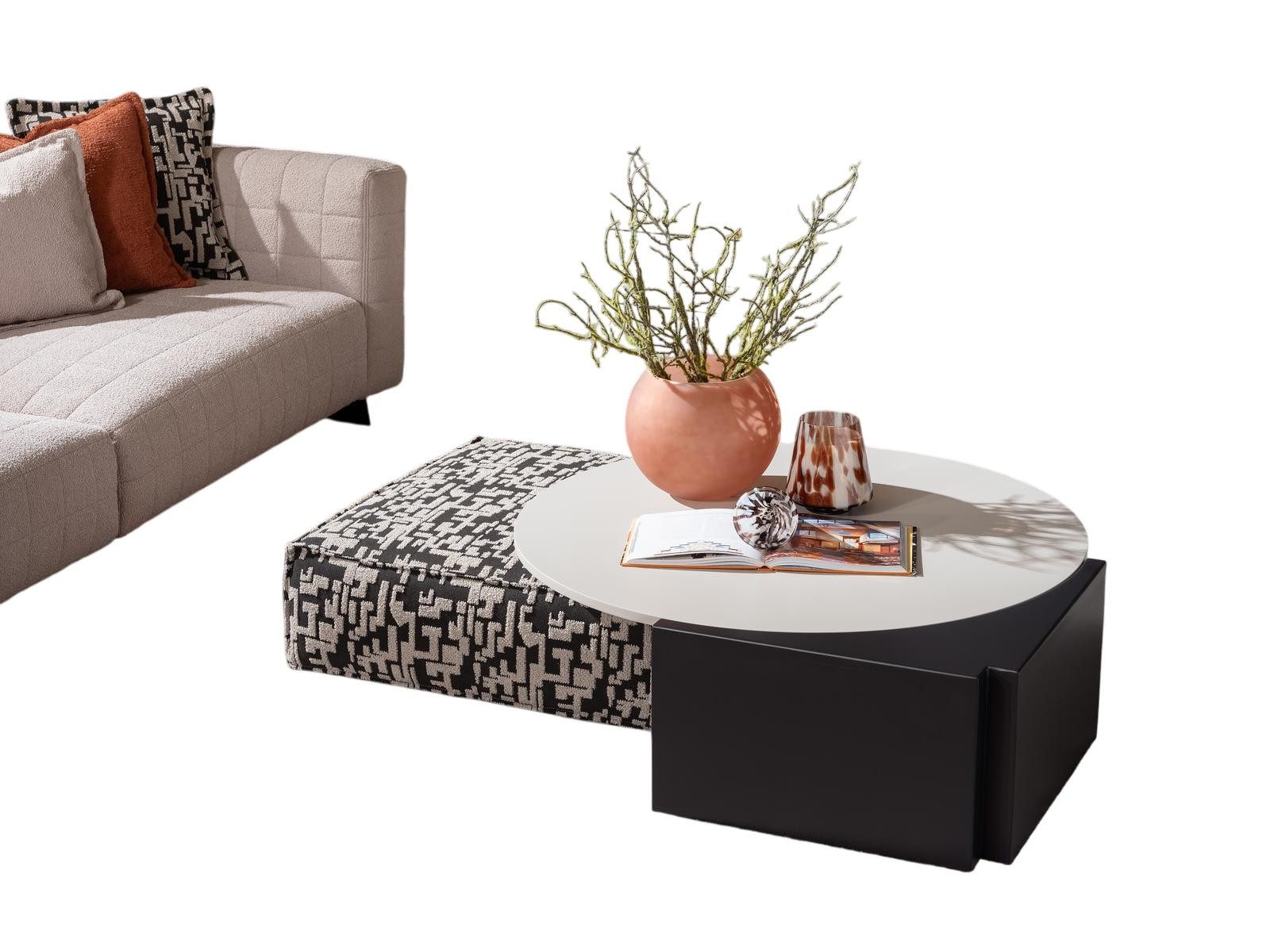 JVmoebel Couchtisch Beigefarbener Holztisch mit modernem Design und eleganter Ausstrahlung (Packung), Made in Europe