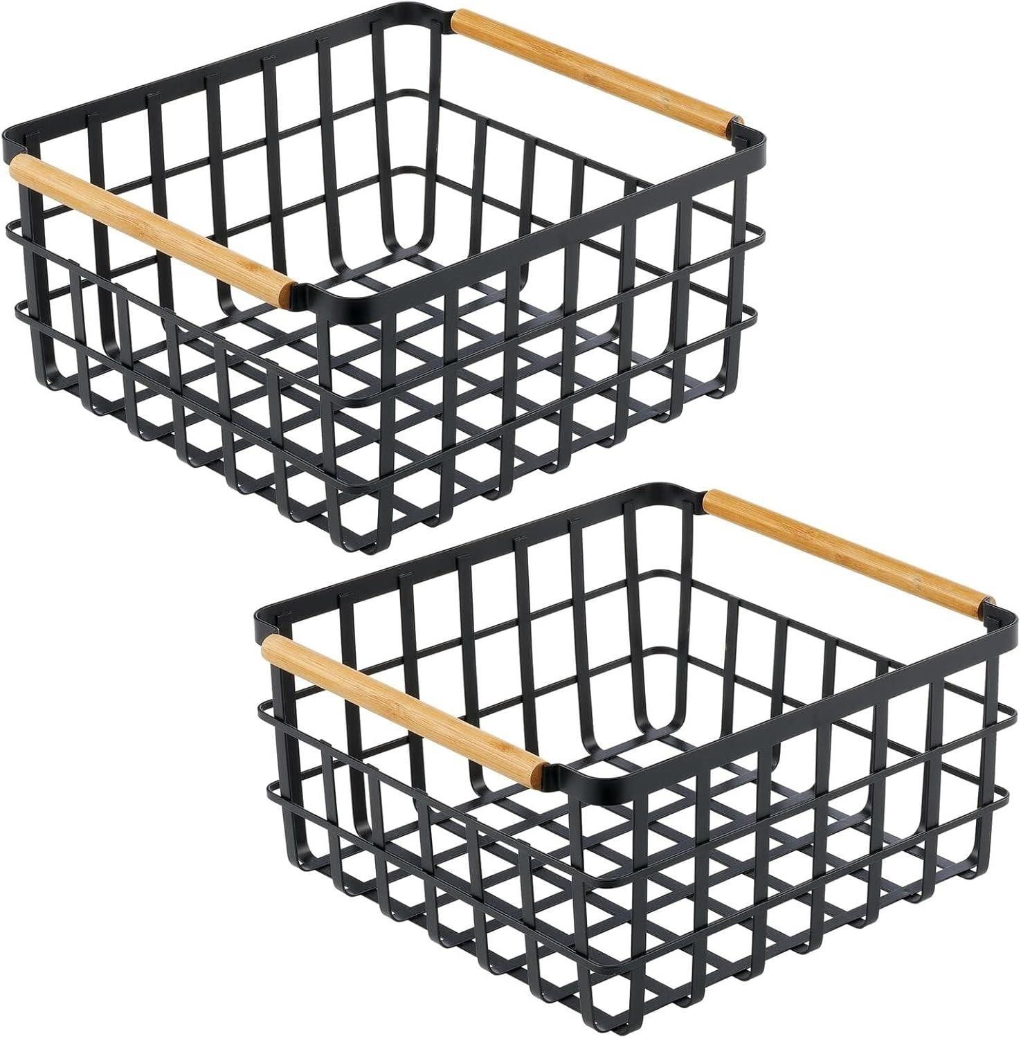 mDesign Aufbewahrungssystem mDesign Gitterbox Aufbewahrung Drahtkorb Organizer 2er-Set Metall Sc