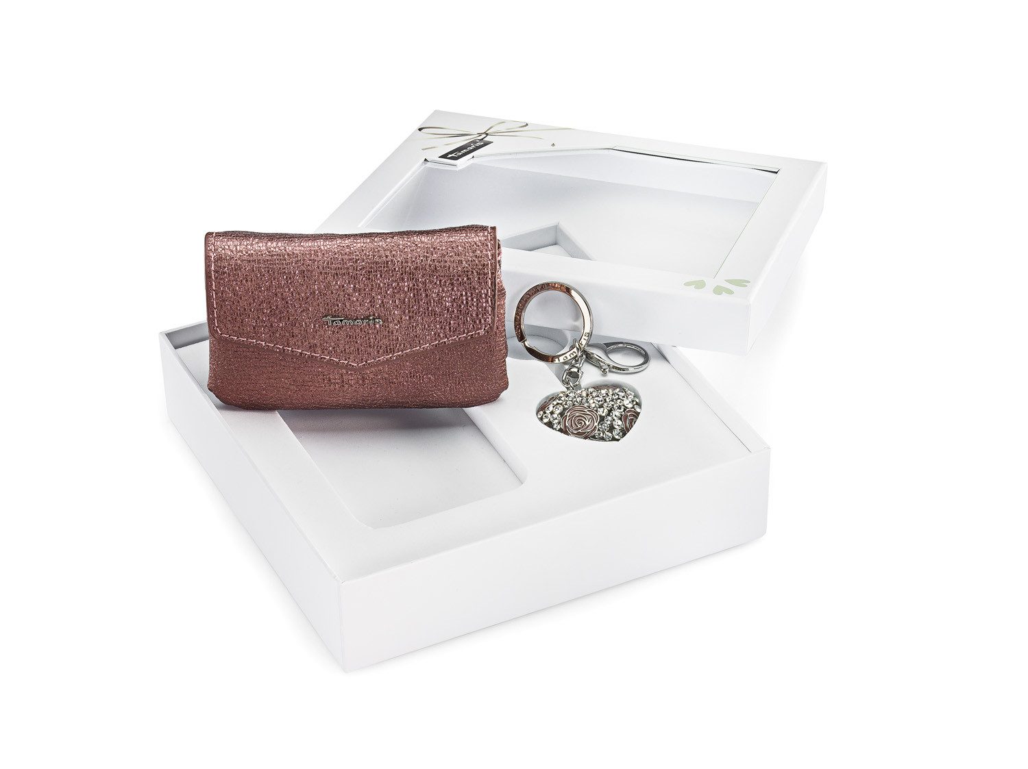 Tamaris Schlüsselanhänger Selina (2-tlg., 2-teilig), Geschenkbox 2-teilig Geldbörse + Schlüsselanhänger