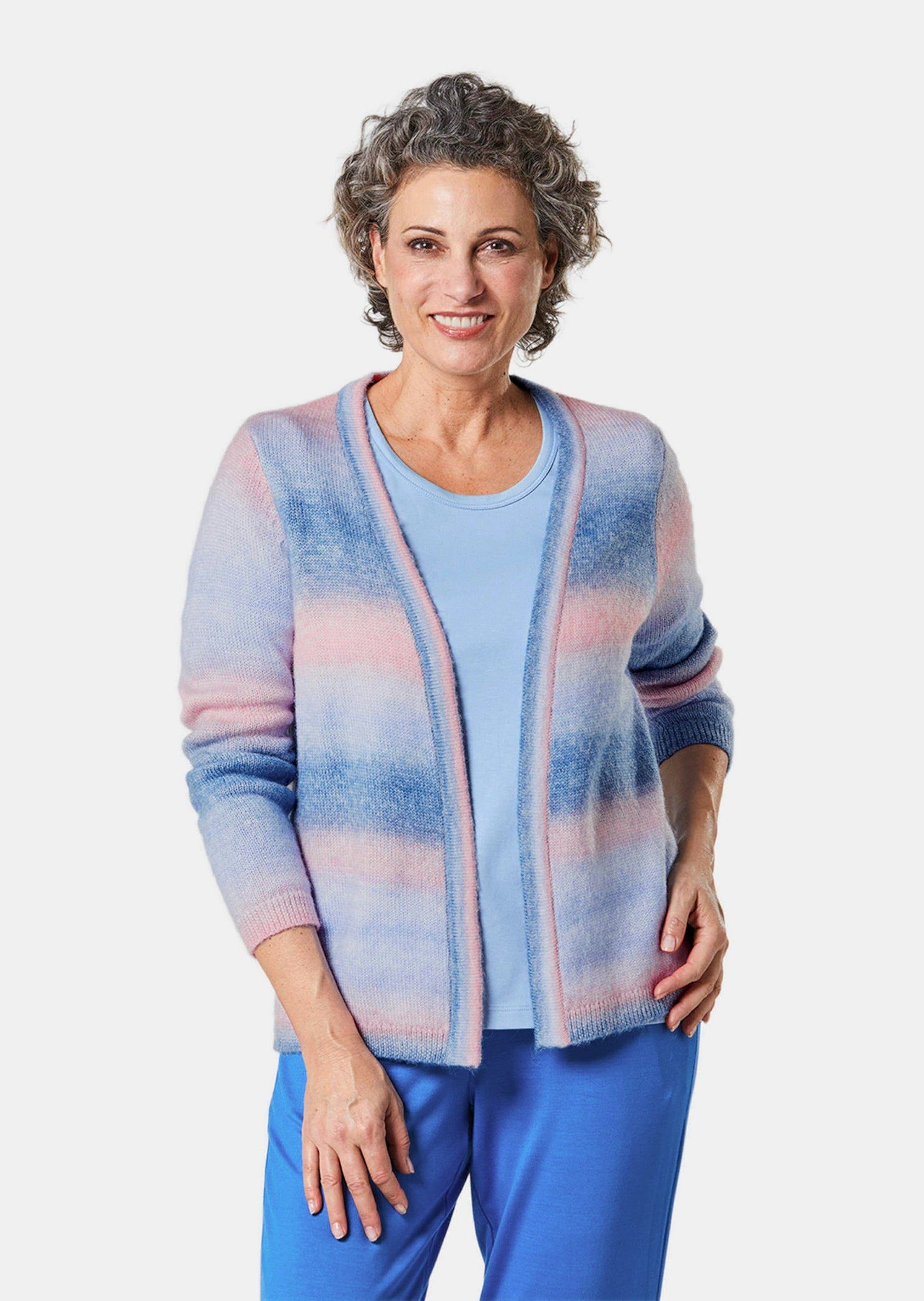 Strickjacke Verschlussloser, leichter Strickcardigan